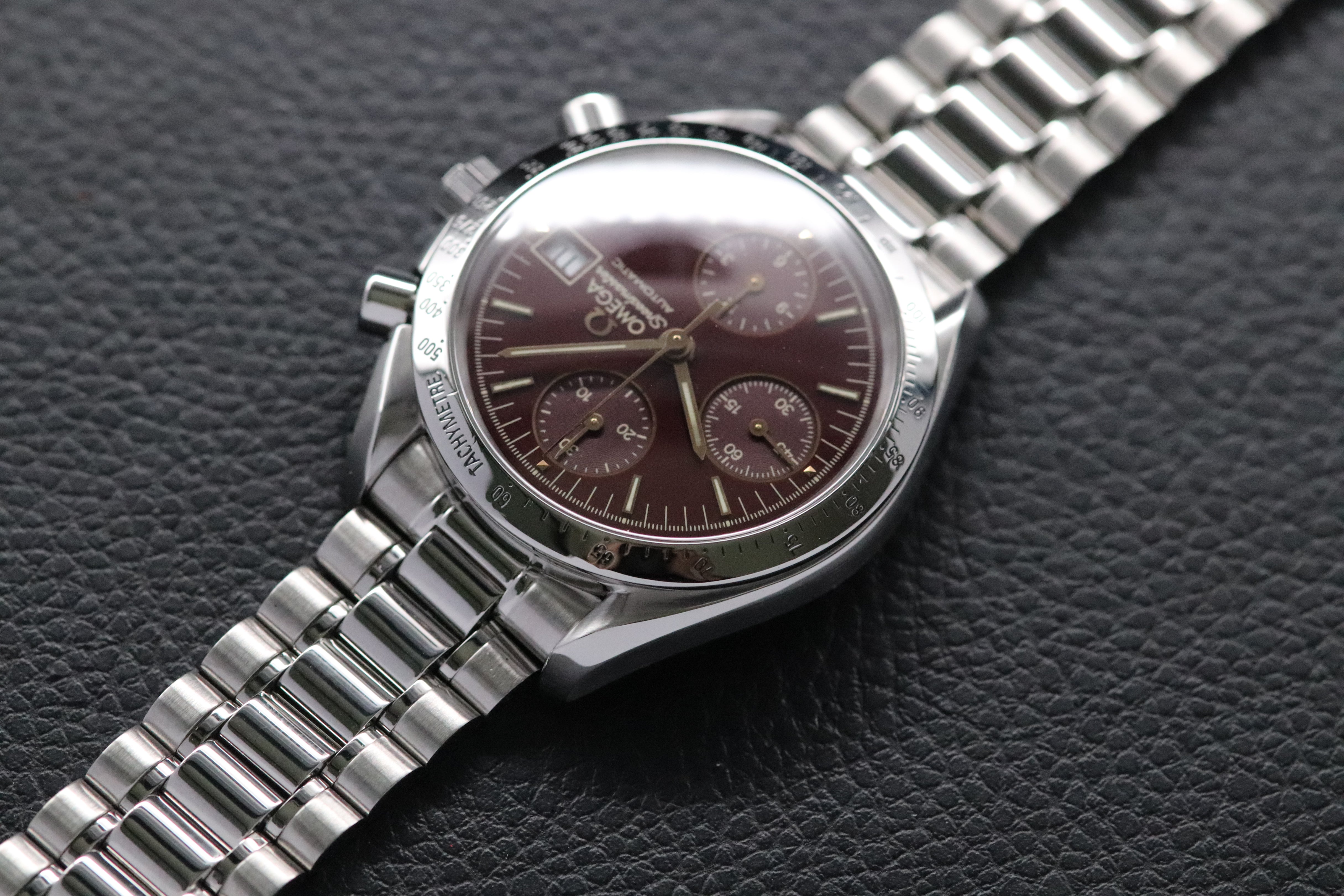 Omega Speedmaster Date 3511.61 Red Dial Fullset 1991 Box+Papers