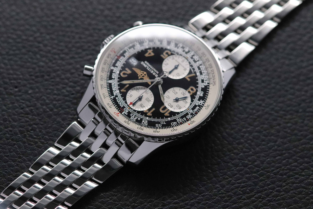 Breitling Old Navitimer II A13022.1 Black Dial 1996 Box