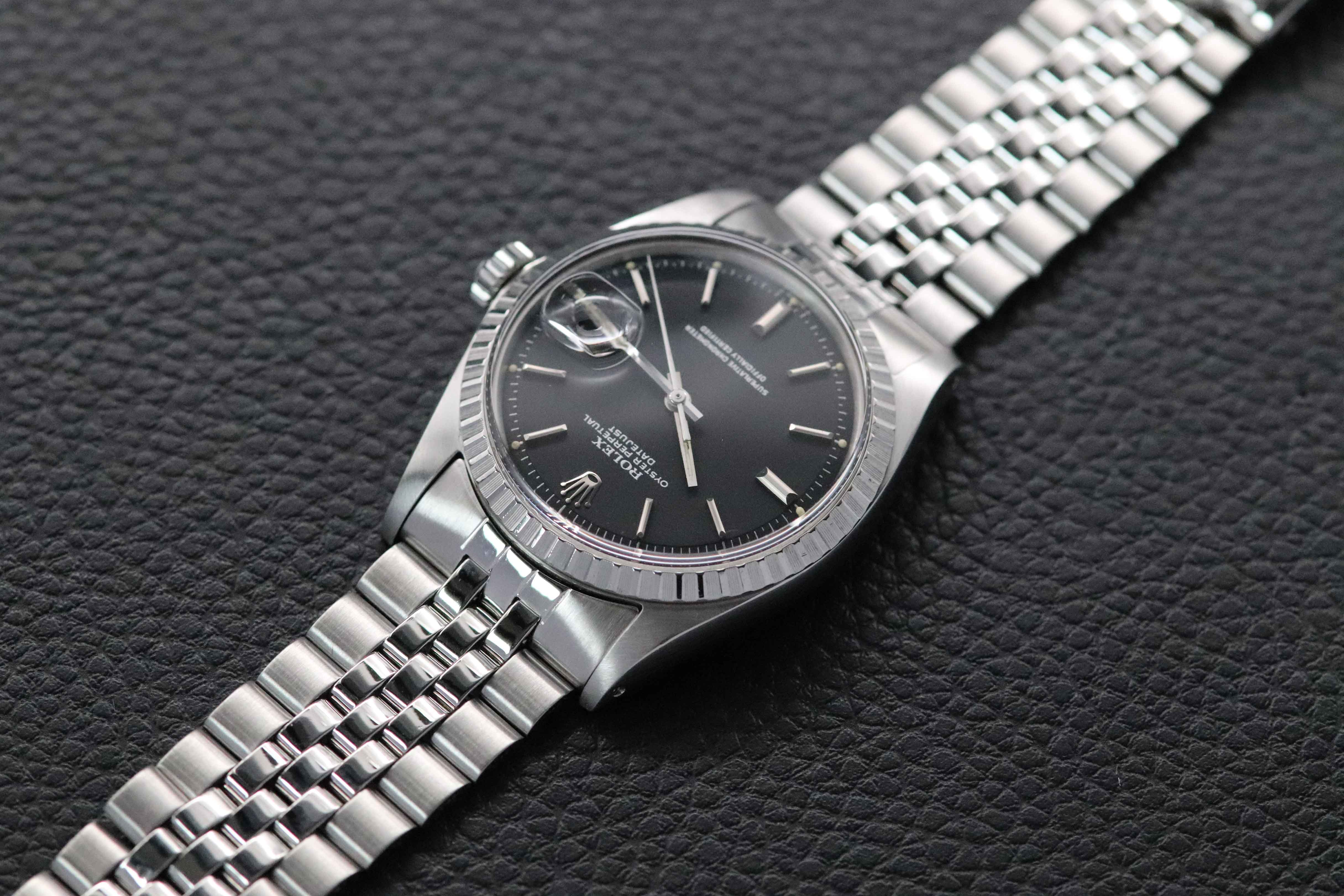 Rolex Datejust 1603 Black Dial Fullset 1968 Box+Papers