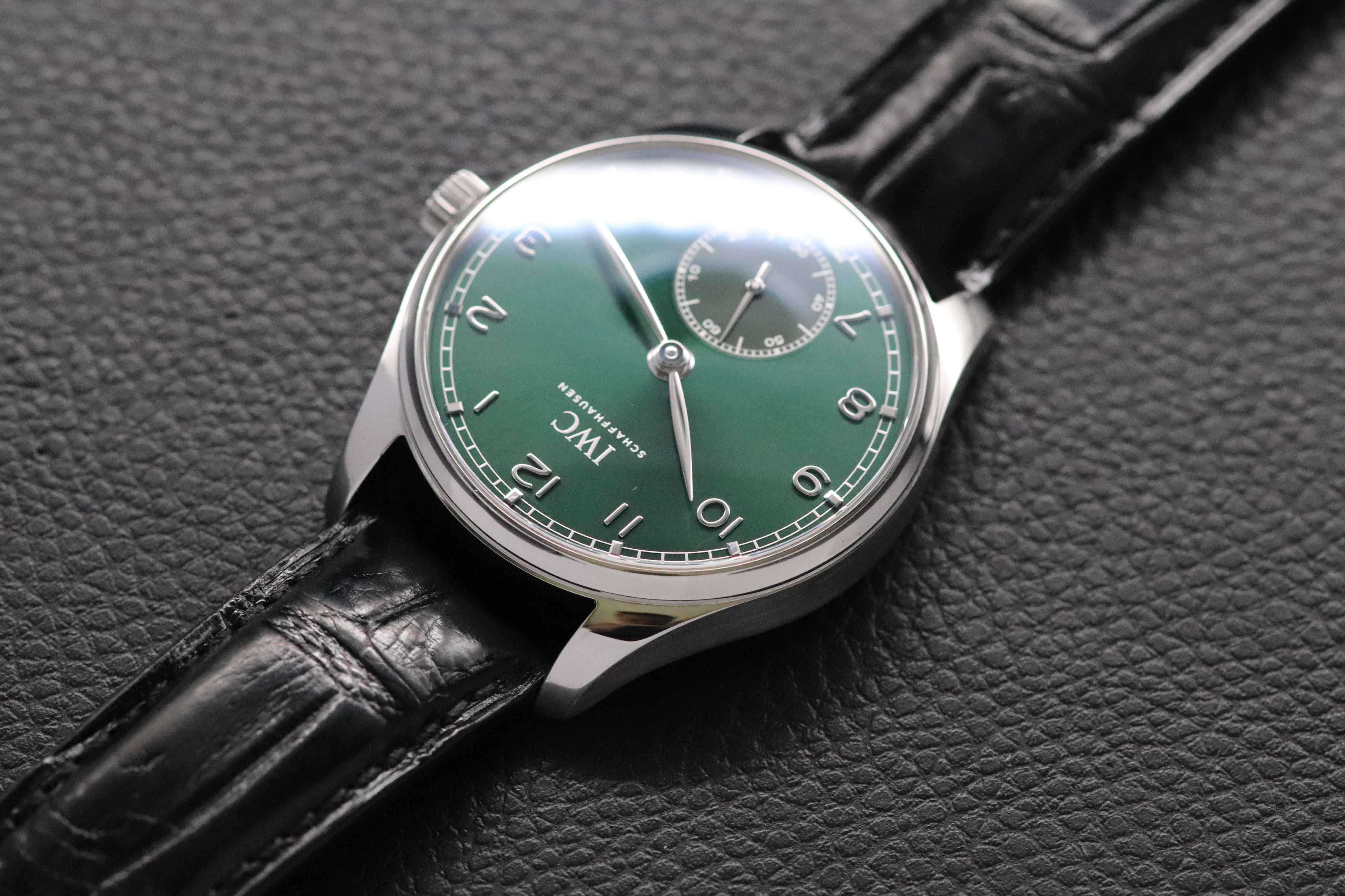 IWC Portoghese Automatico 40 IW358310 Quadrante verde Set completo 2023 Scatola + documenti