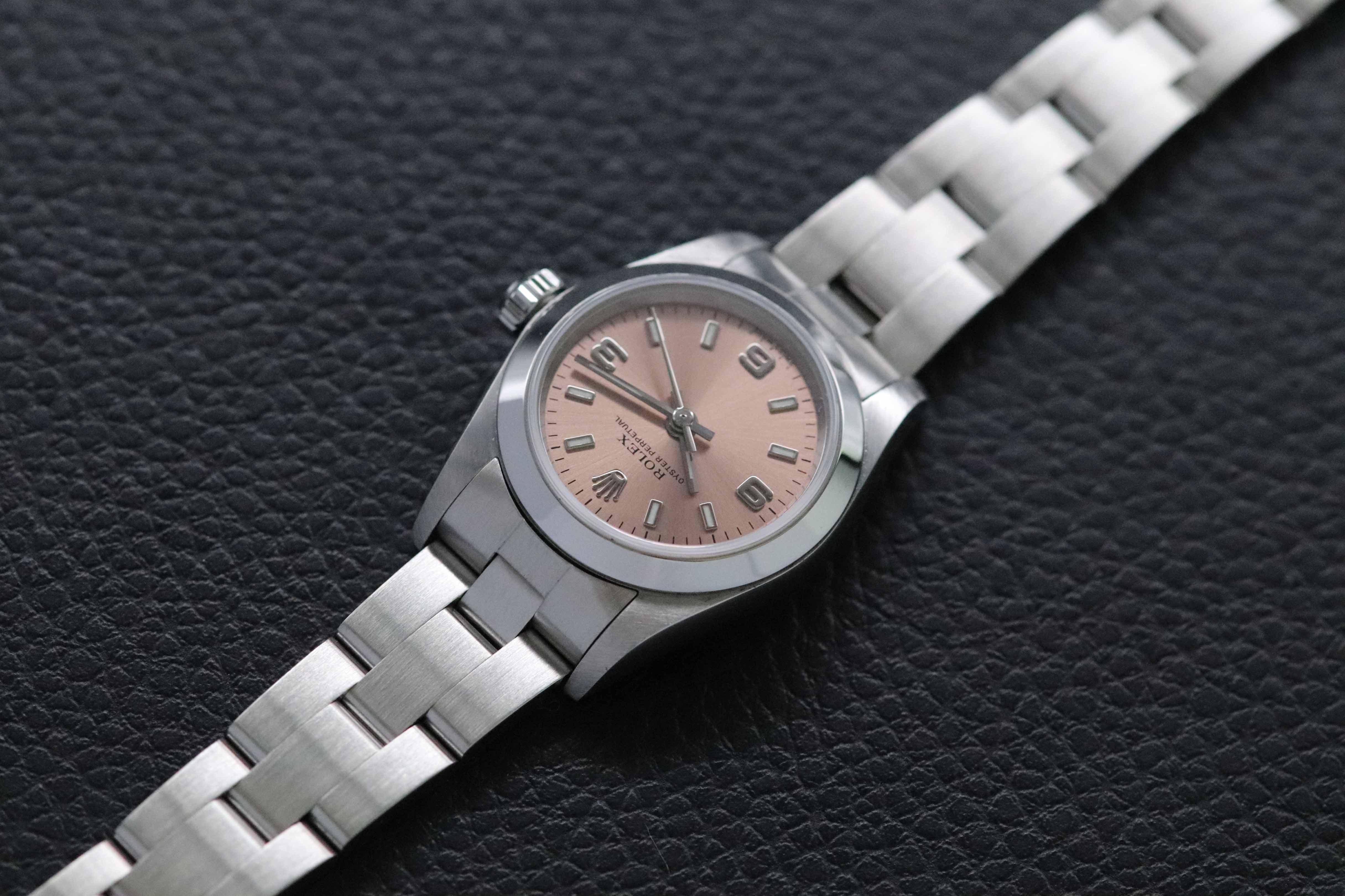 Rolex Oyster Perpetual 76080 Pink Fullset 2003 Box+Papers