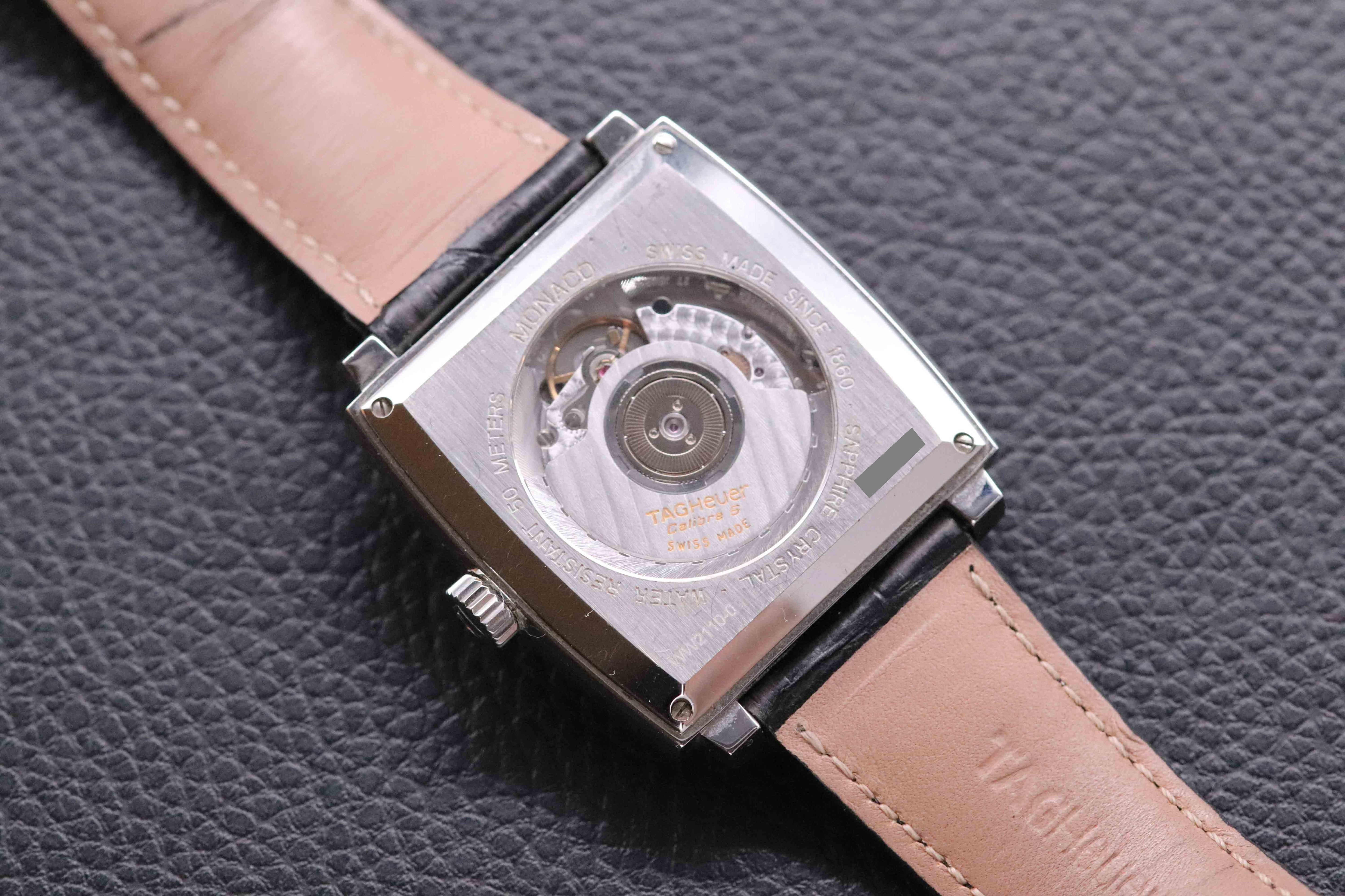 Tag Heuer Monaco WW2110 Black Dial 2018 Papers