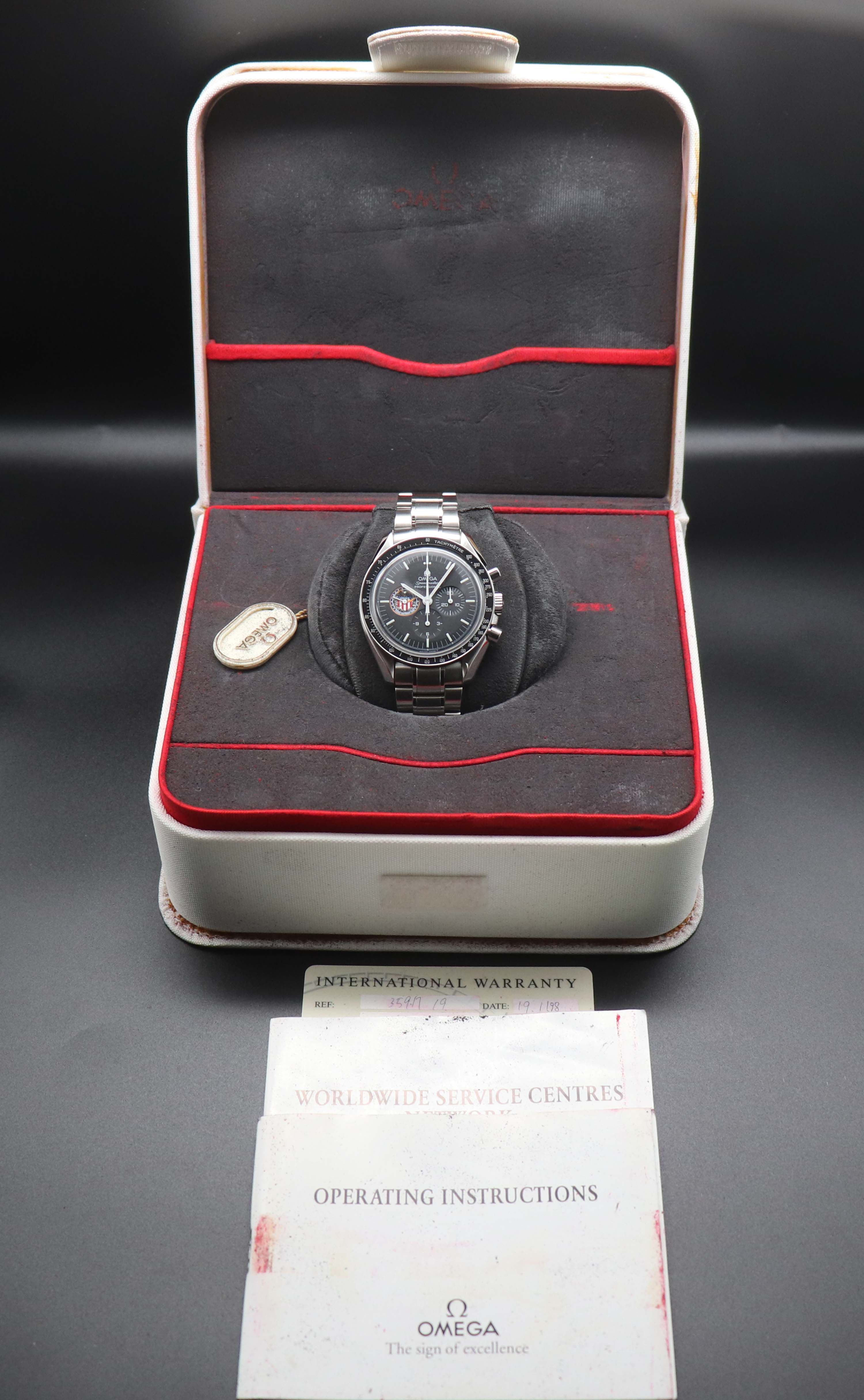 Omega Speedmaster Professionnal 3597.19 Mission Apollo 16 Fullset 1998 Box+Papers