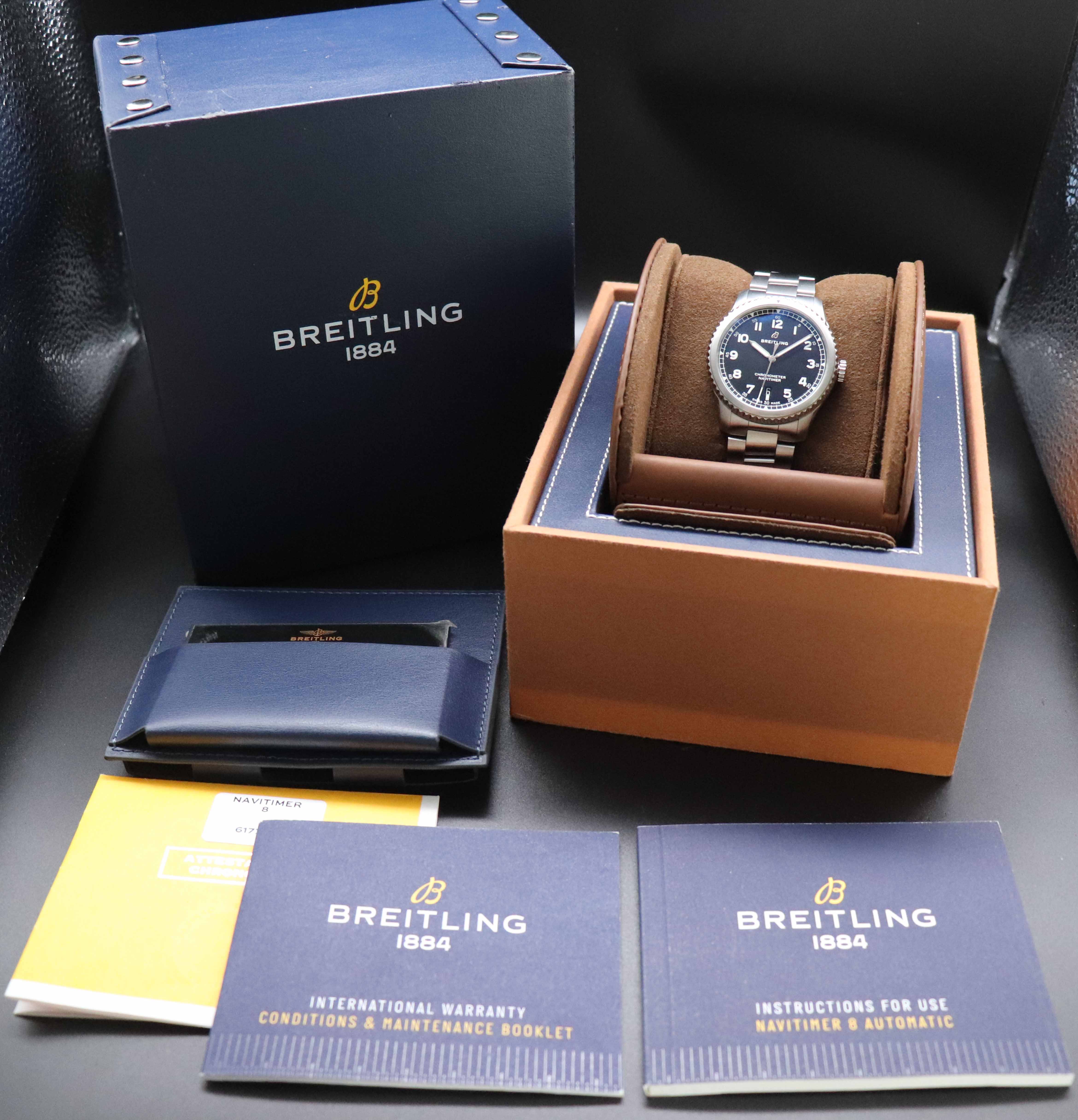 Breitling Aviator 8 Black A17314 Fullset 2019 Box+Papers