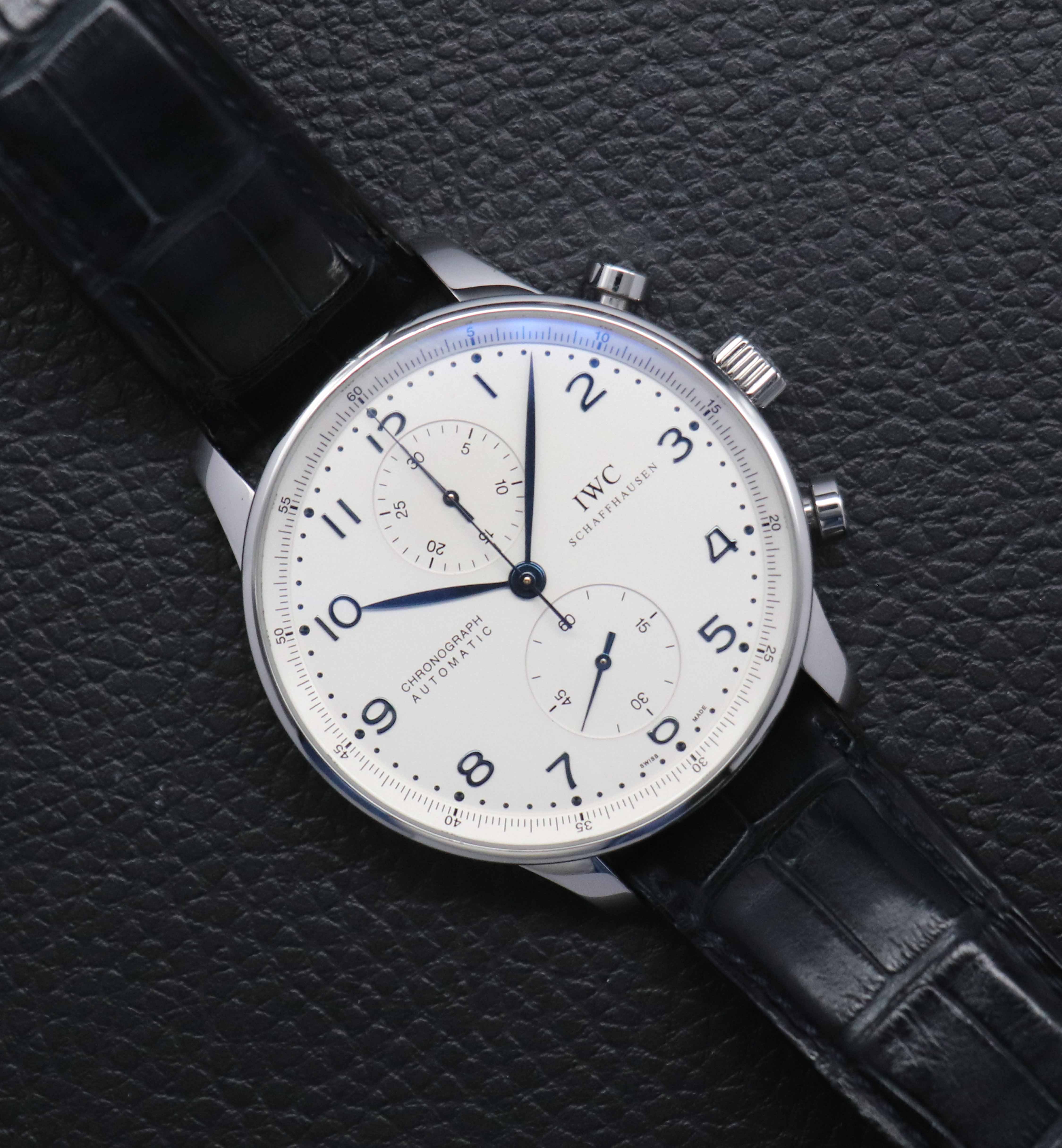 IWC Portugieser Chronograph IW371446 White Dial 2017
