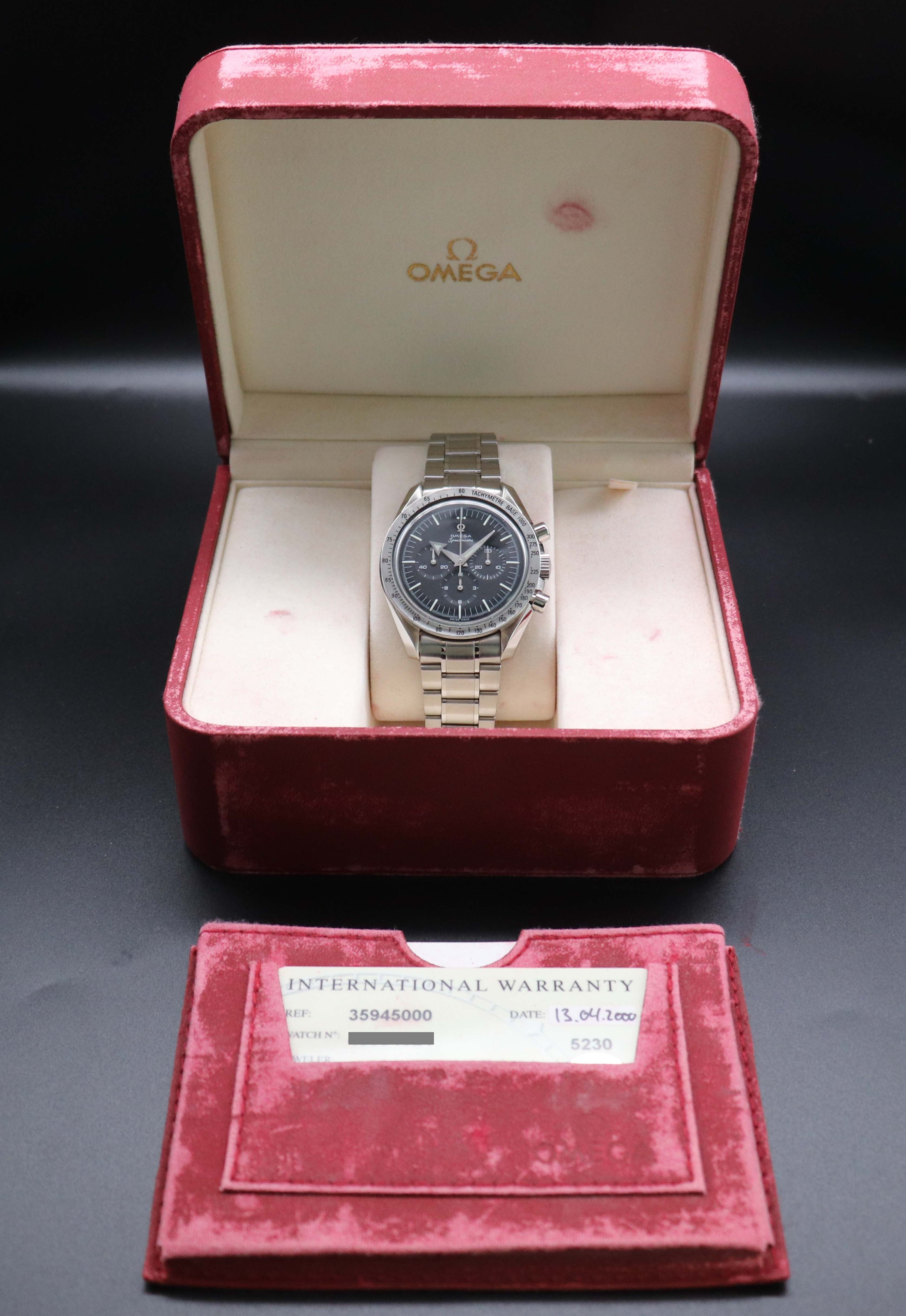 Omega Speedmaster Broad Arrow 3594,50 Fullset 2000 Box+Papers