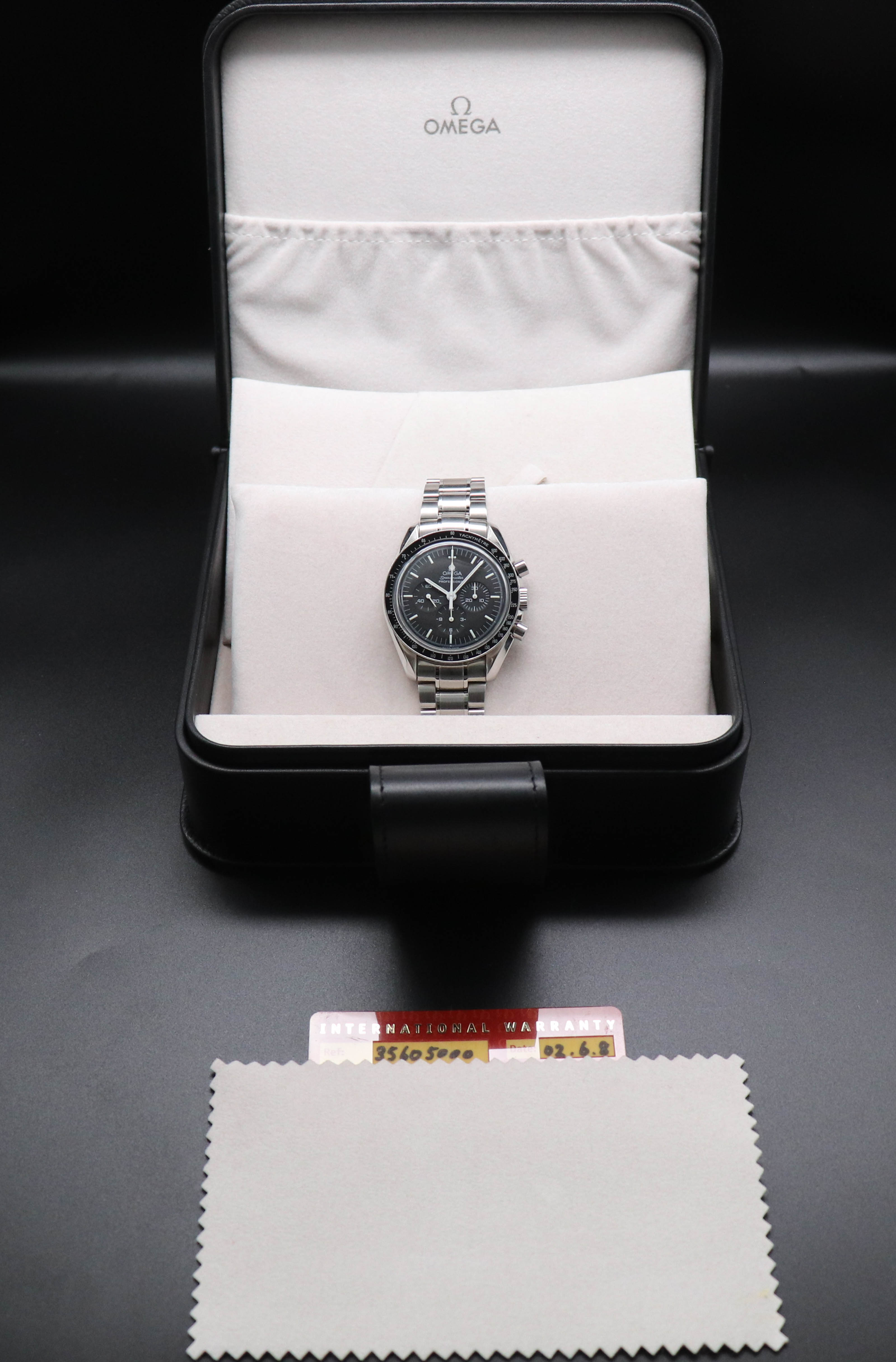 Omega Speedmaster Professional 3560.50 Apollo 11 Hello Houston Fullset 2002 Box+Papers