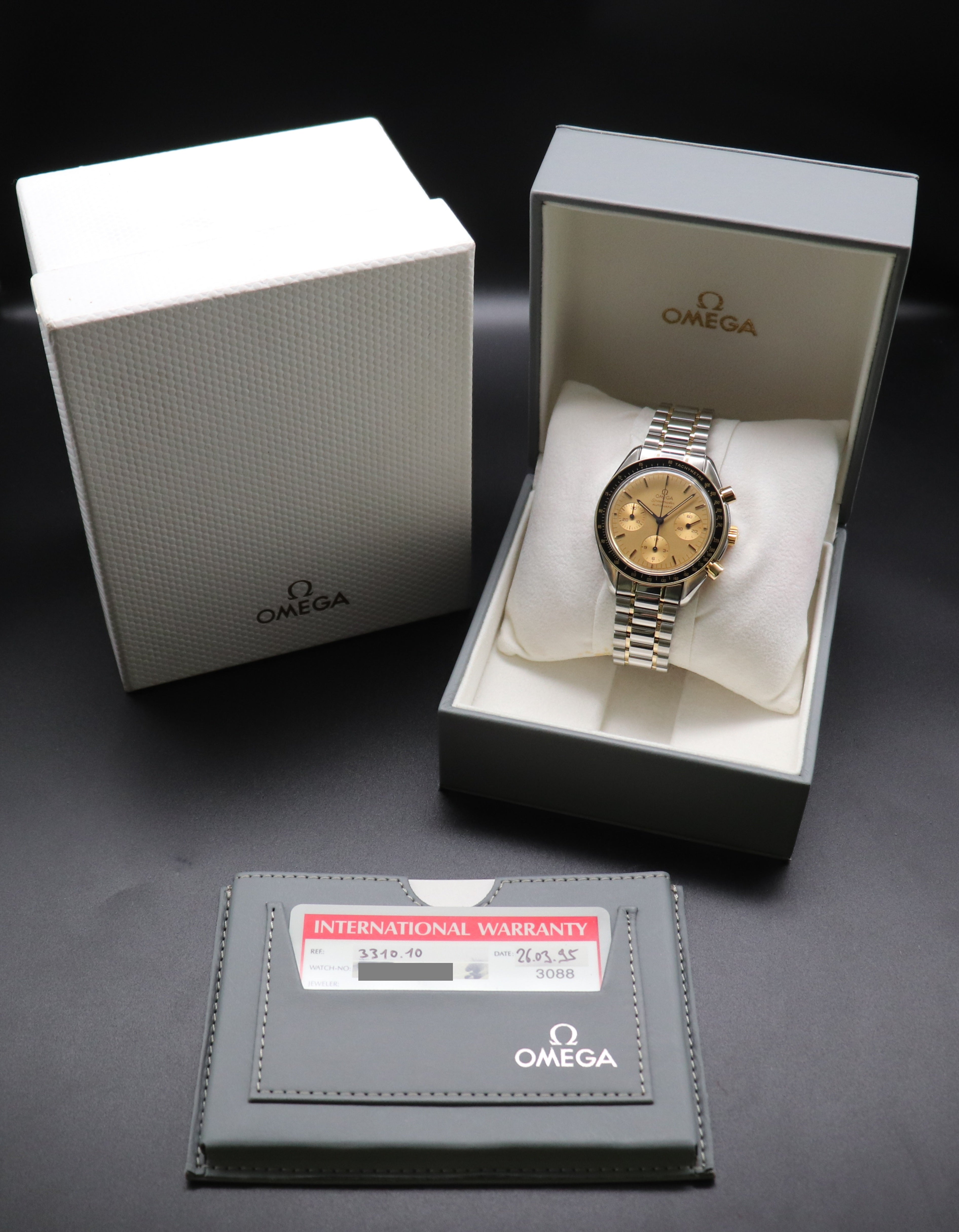 Omega Speedmaster Reduced 3310.10 Fullset 1995 Box+Papers