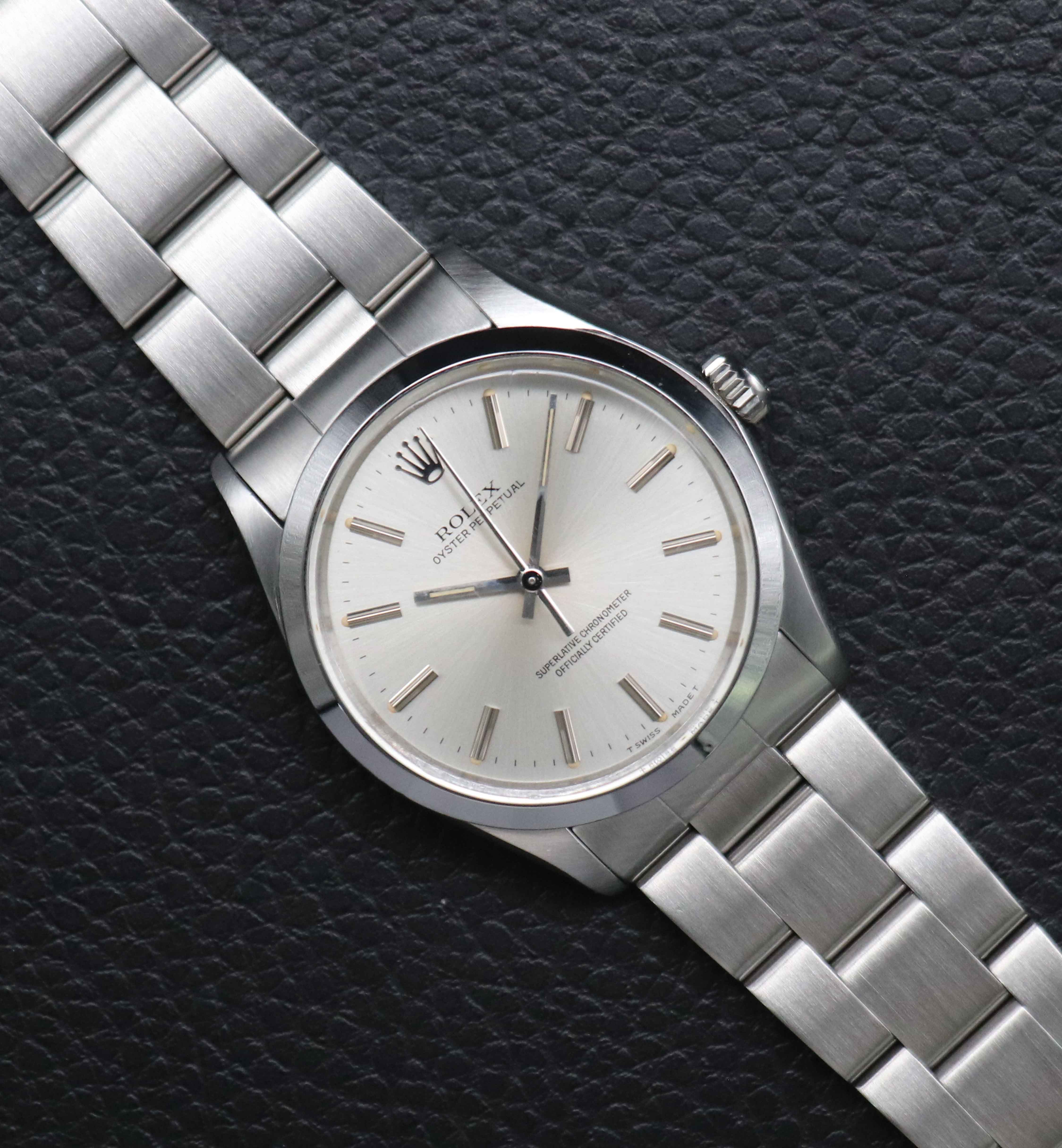 Rolex Oyster Perpetual 1002 Silver Dial 1986
