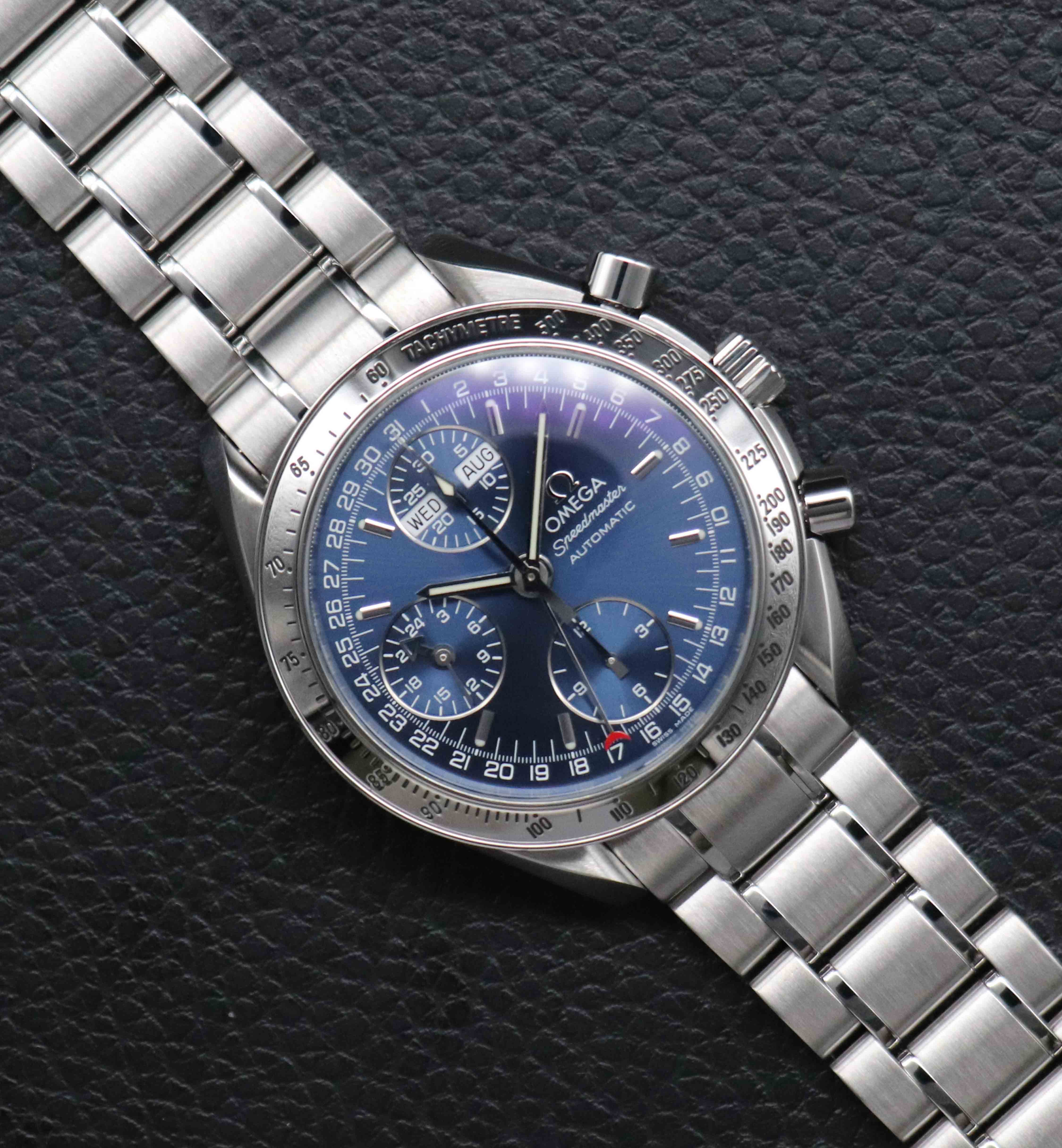 Omega Speedmaster Day Date 3523.80 Blue Dial 1998