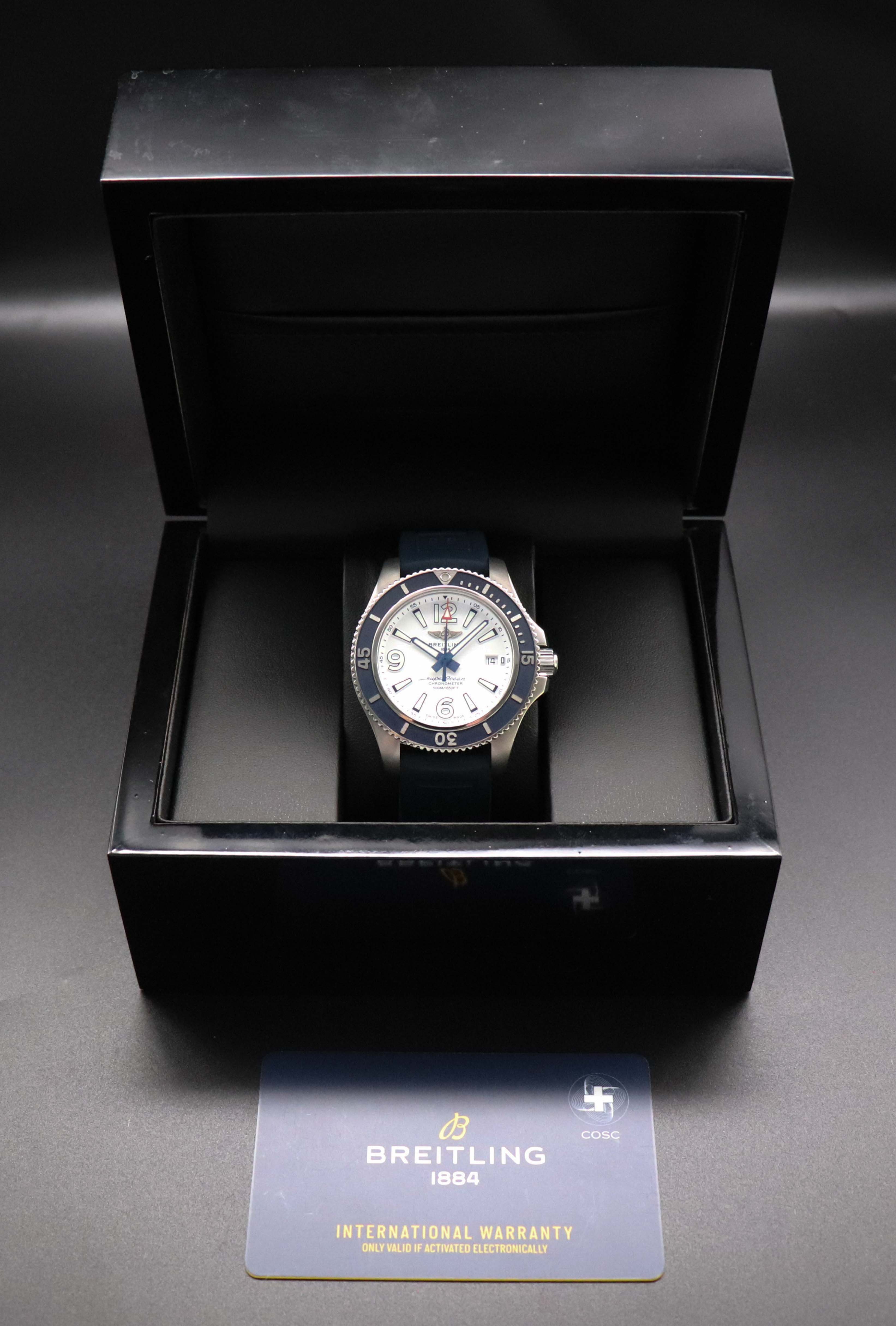 Breitling Superocean 42 A17366 Blue Papers 2020