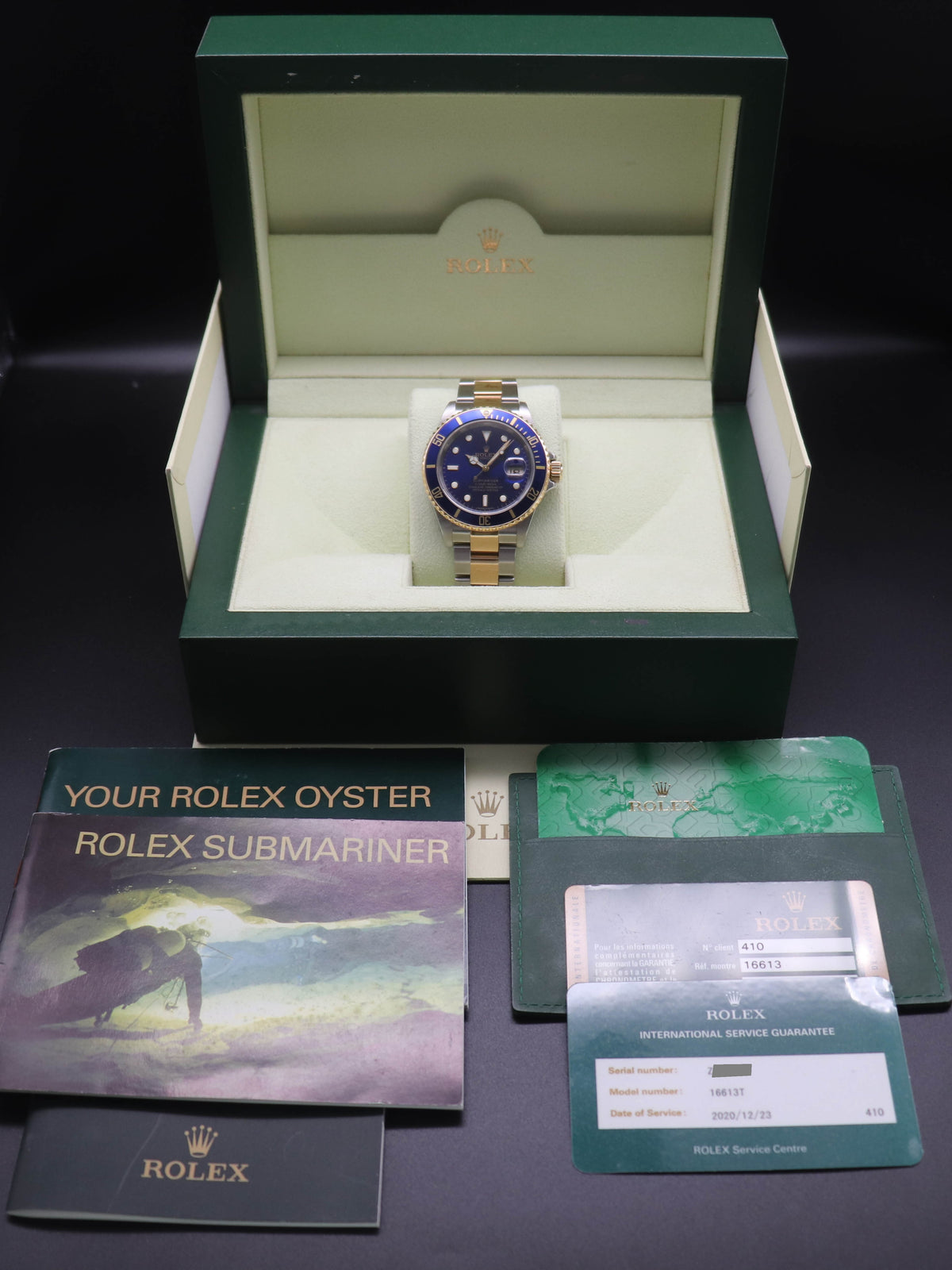Rolex Submariner Date 16613LB Fullset 2008 Box+Papers