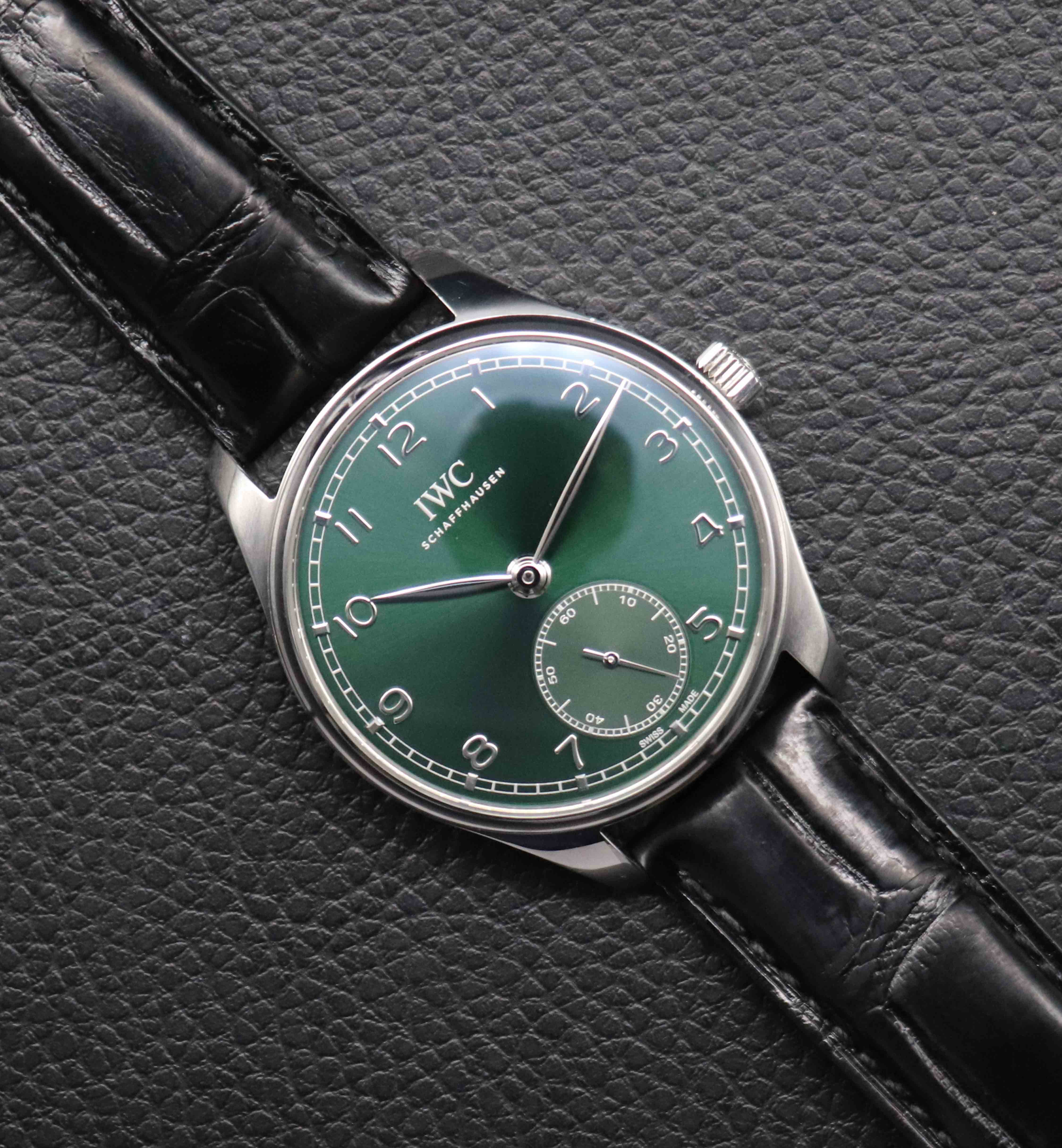 IWC Portoghese Automatico 40 IW358310 Quadrante verde Set completo 2023 Scatola + documenti