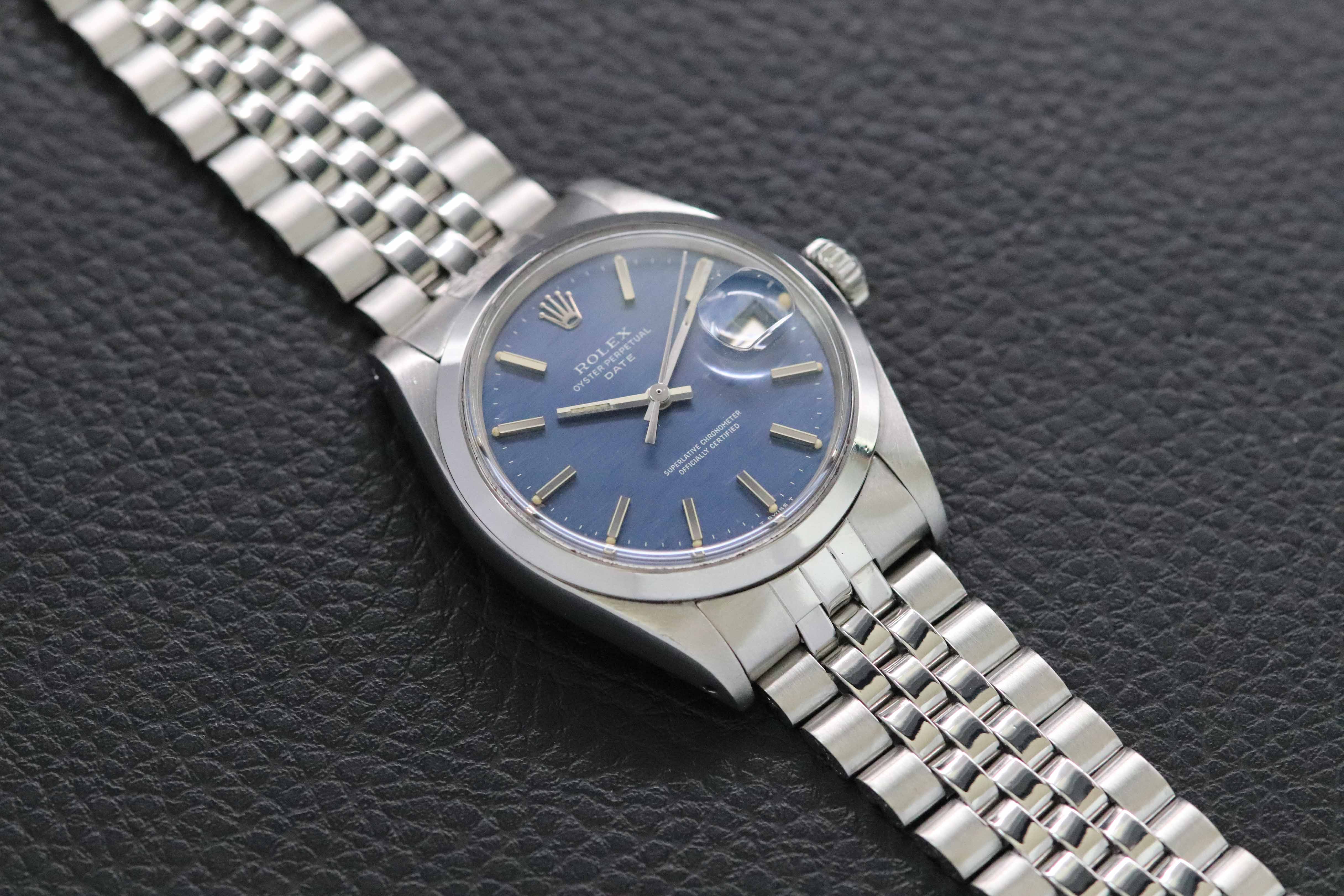 Rolex Date 1500 Blue Dial 1971