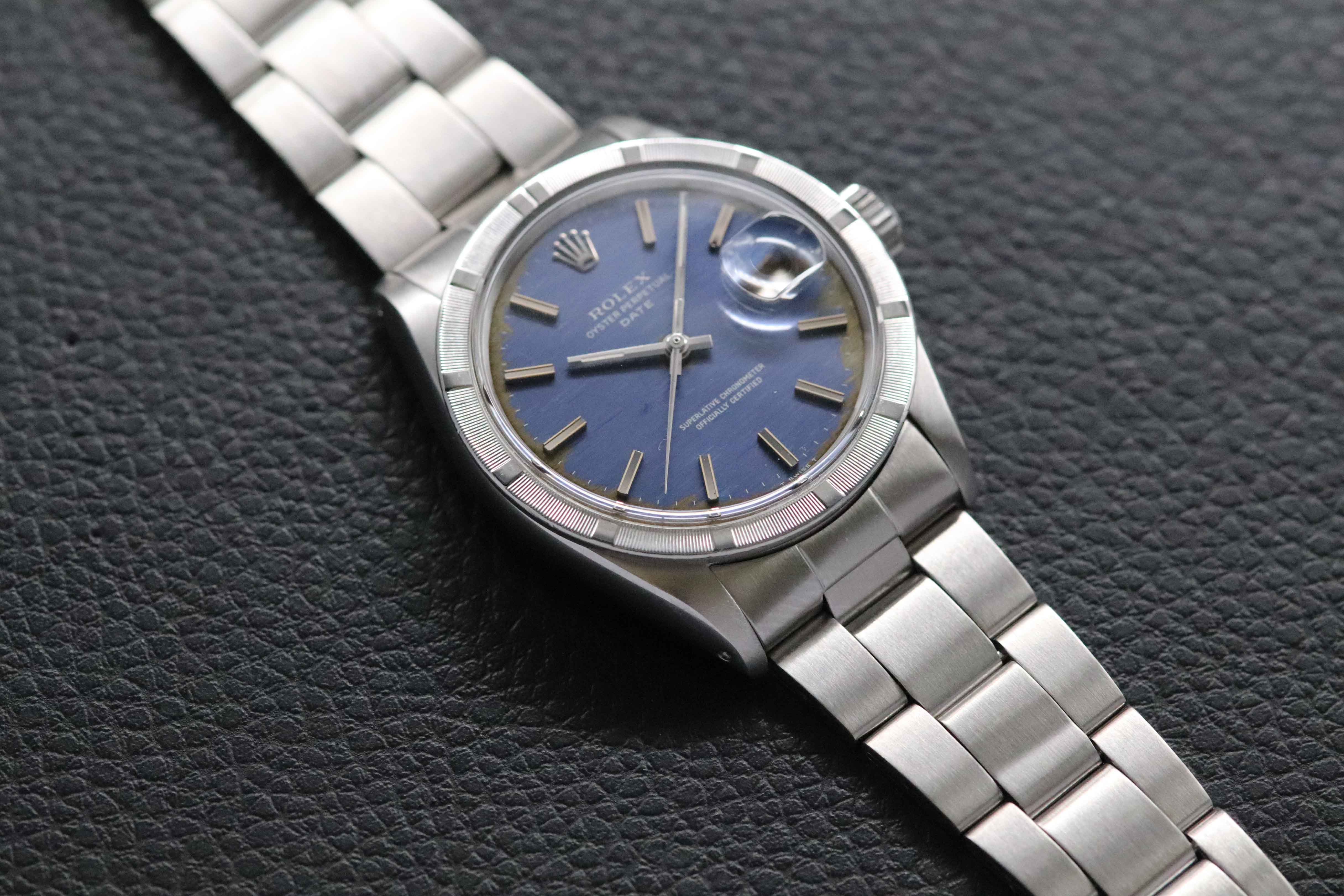 Rolex Date 1501, cadran bleu, 1970