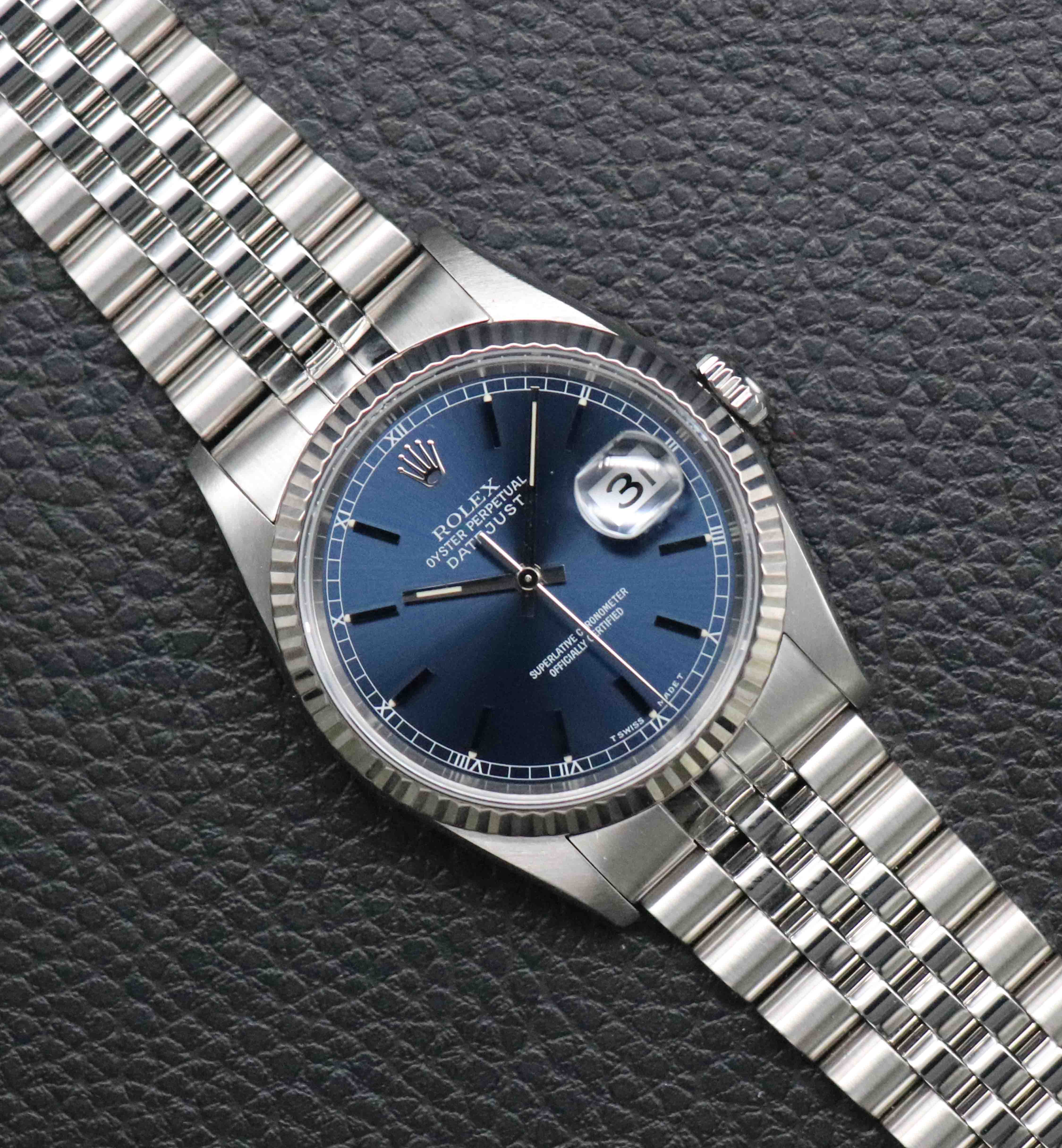 Rolex Datejust 16234 Blue Dial Fullset 1998 Box+Papers