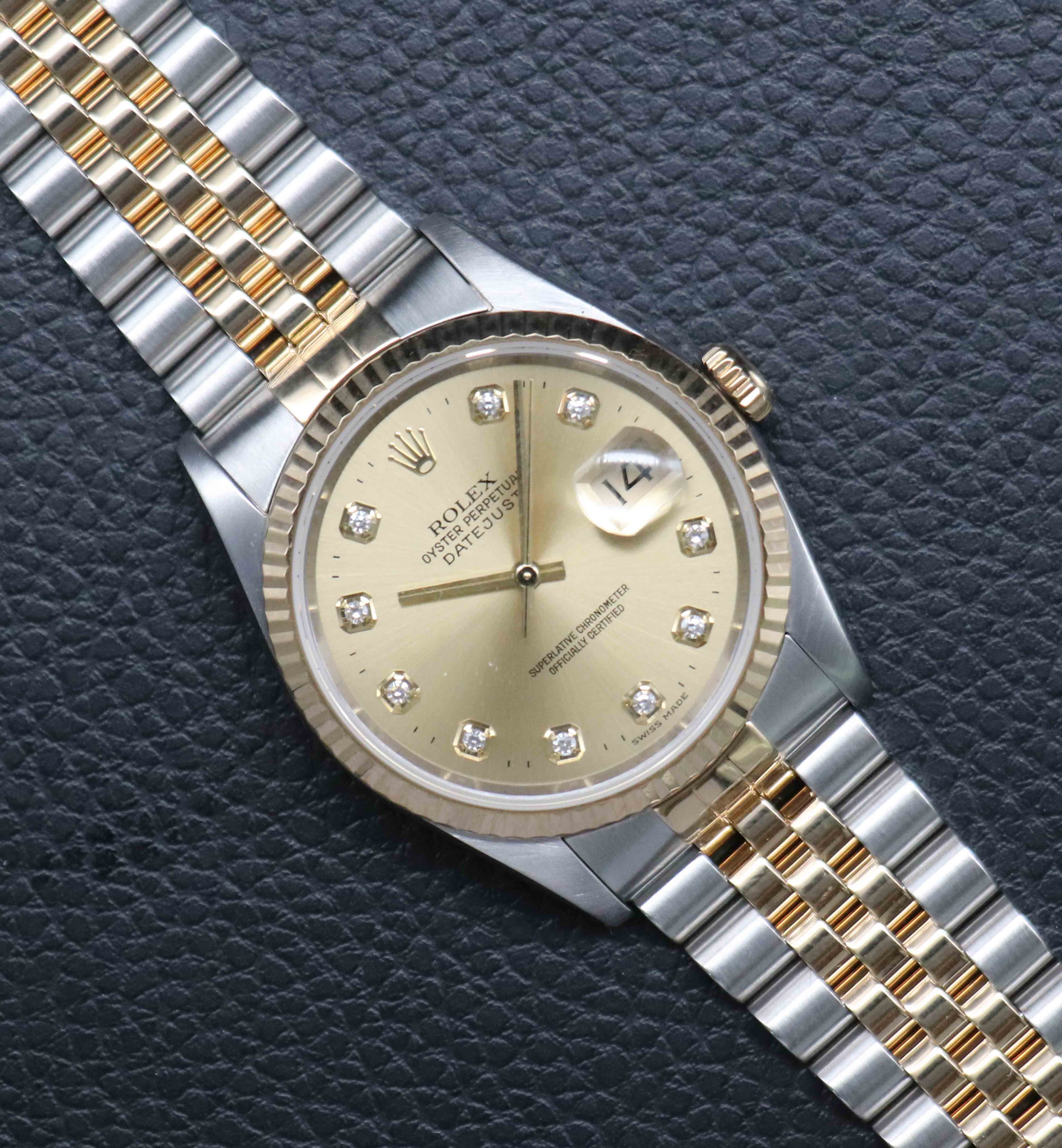 Rolex Datejust 36 16233G Set completo 1997 Scatola + documenti