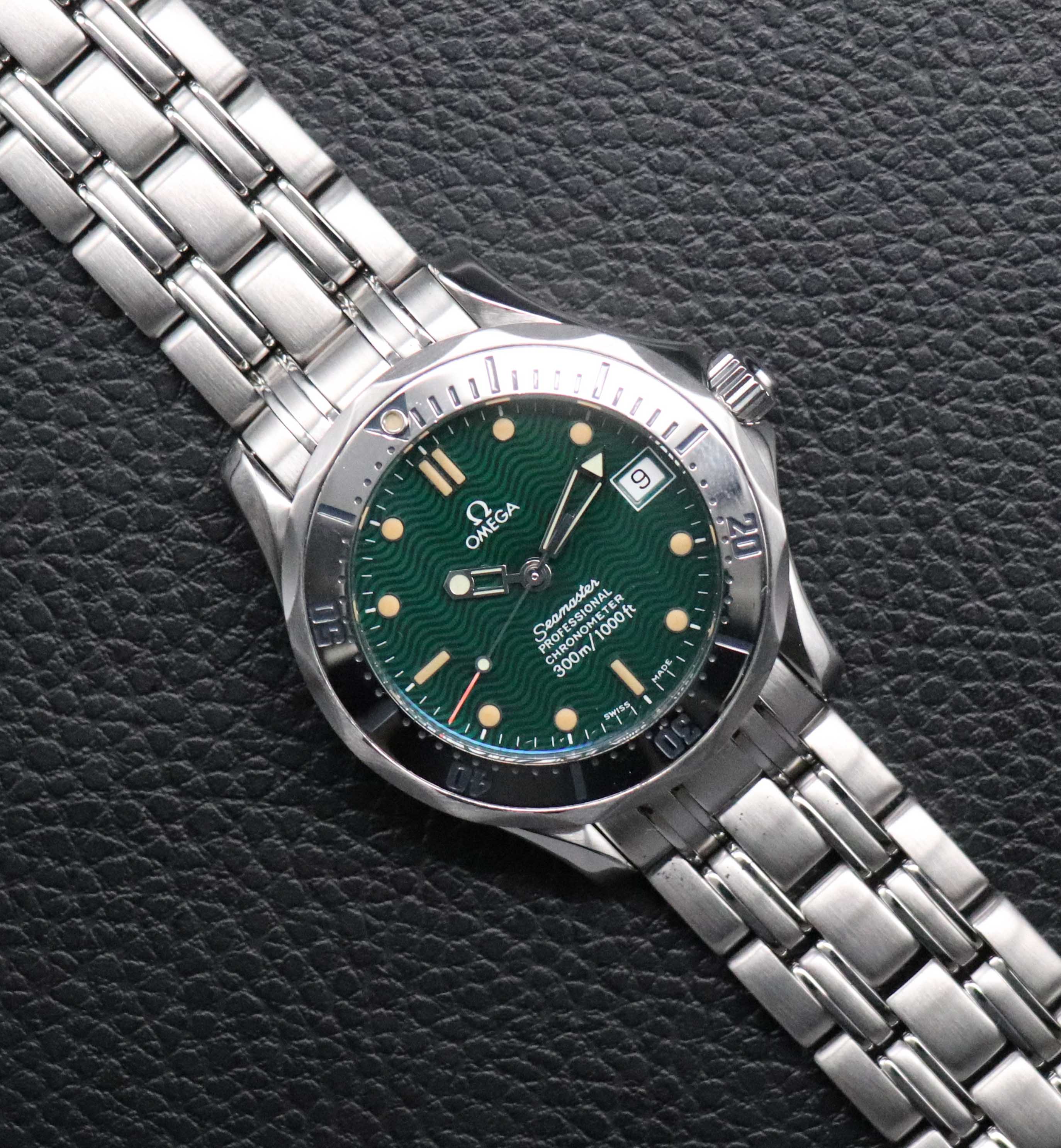 Omega Seamaster 300 2553.41 Jacques Mayol Green Fullset 1996 Box+Papers