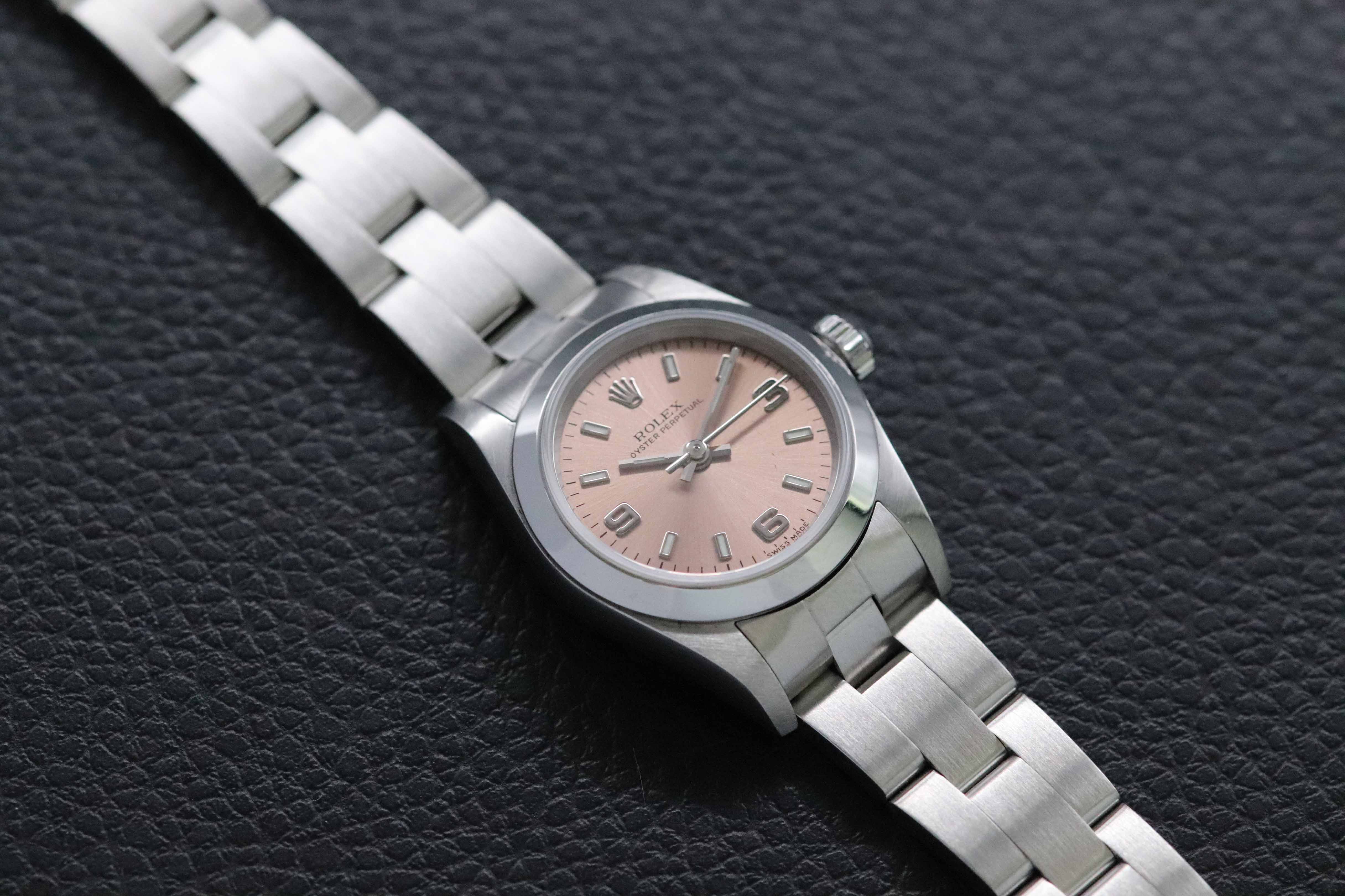 Rolex Oyster Perpetual 76080 Pink Fullset 2003 Box+Papers