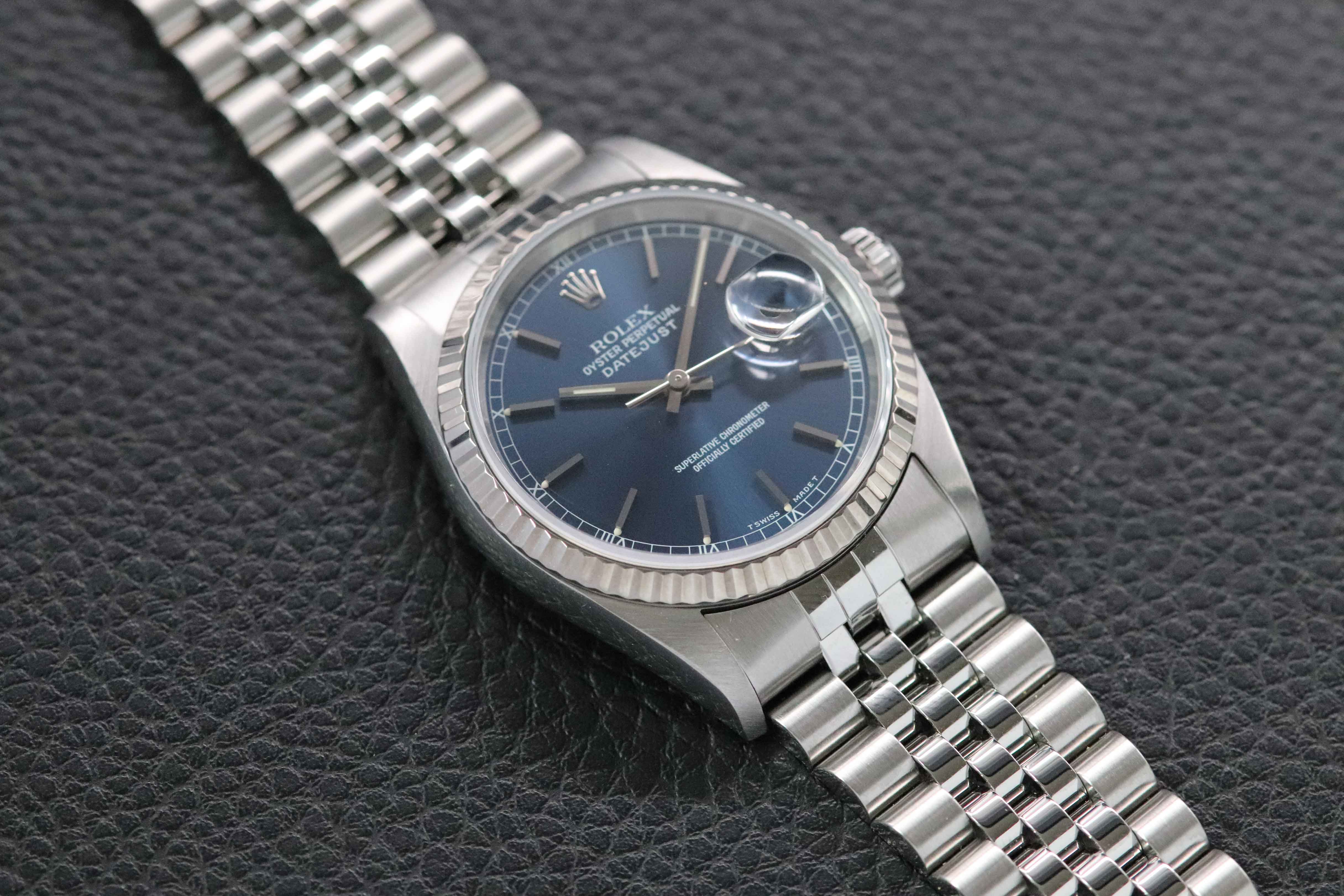 Rolex Datejust 16234 Blue Dial Fullset 1998 Box+Papers