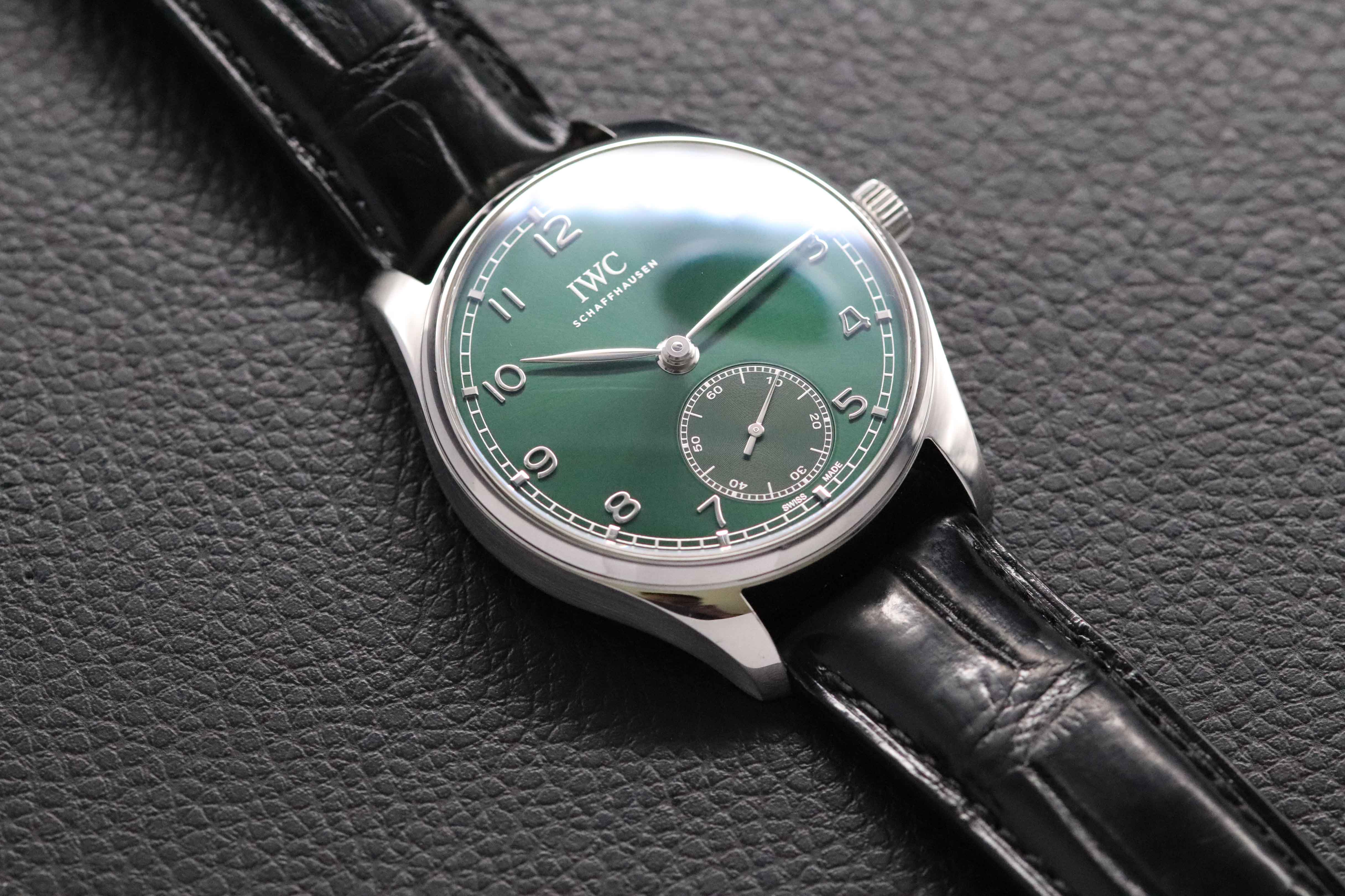 IWC Portoghese Automatico 40 IW358310 Quadrante verde Set completo 2023 Scatola + documenti