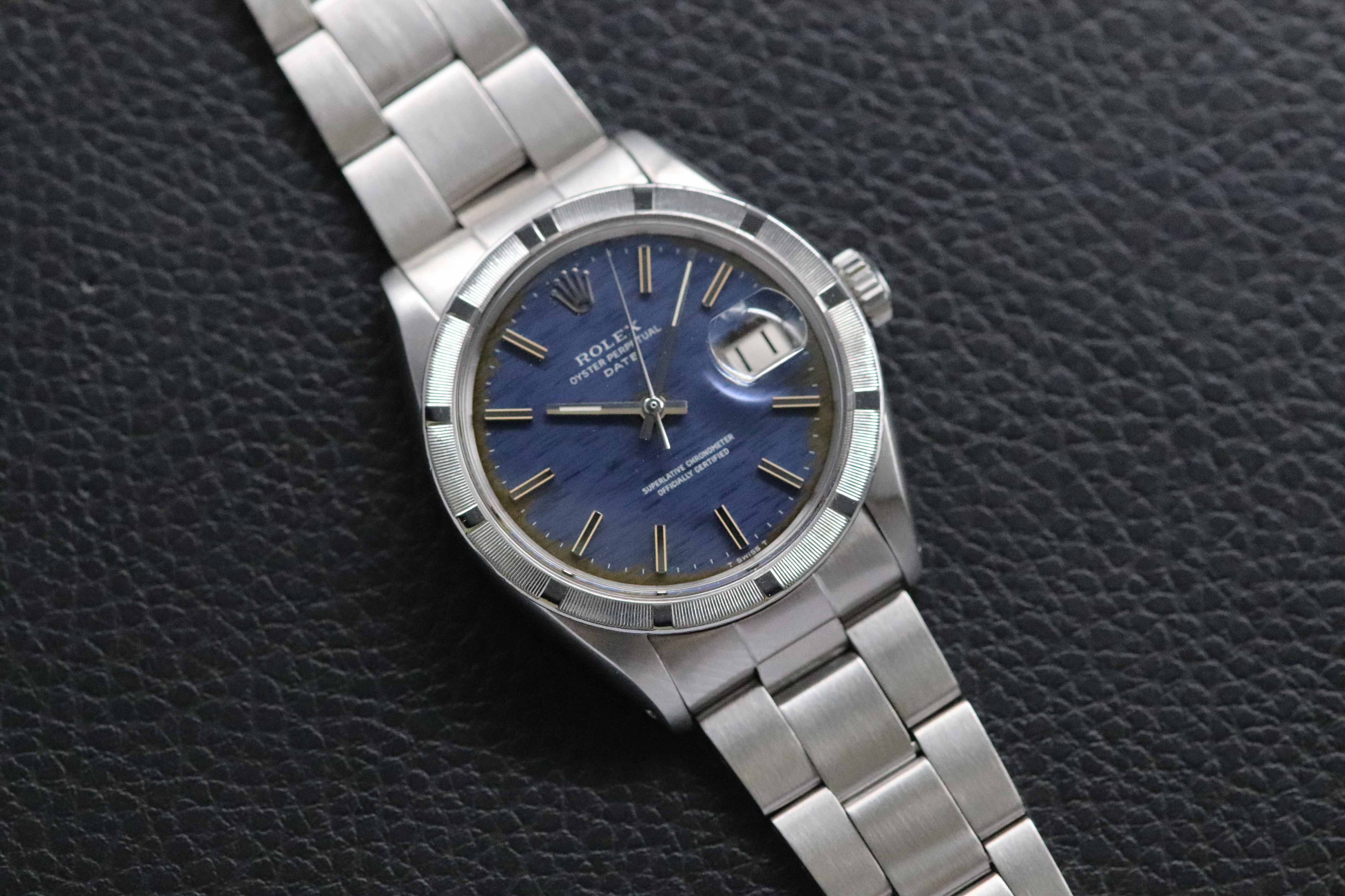 Rolex Date 1501, cadran bleu, 1970