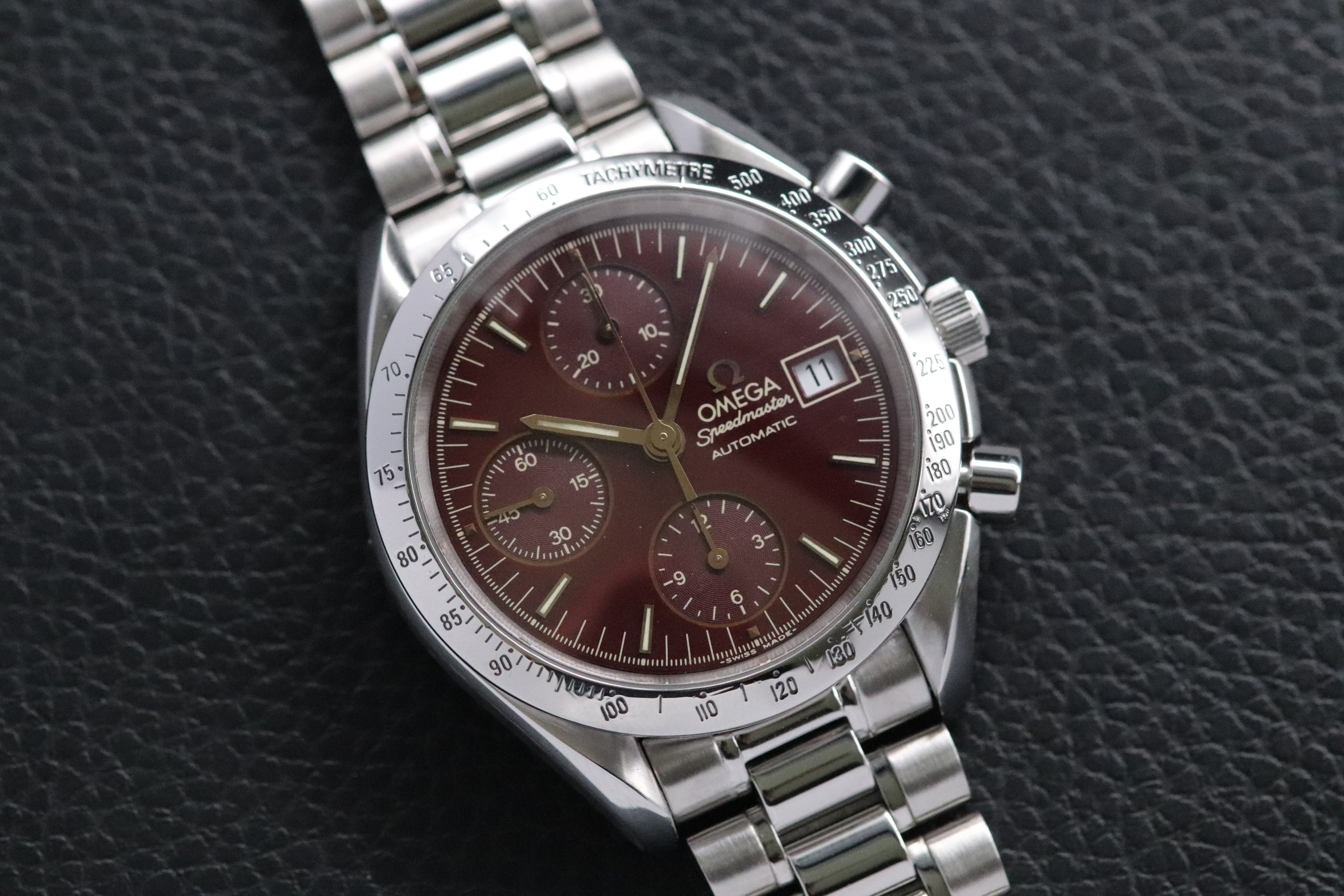 Omega Speedmaster Date 3511.61 Red Dial Fullset 1991 Box+Papers