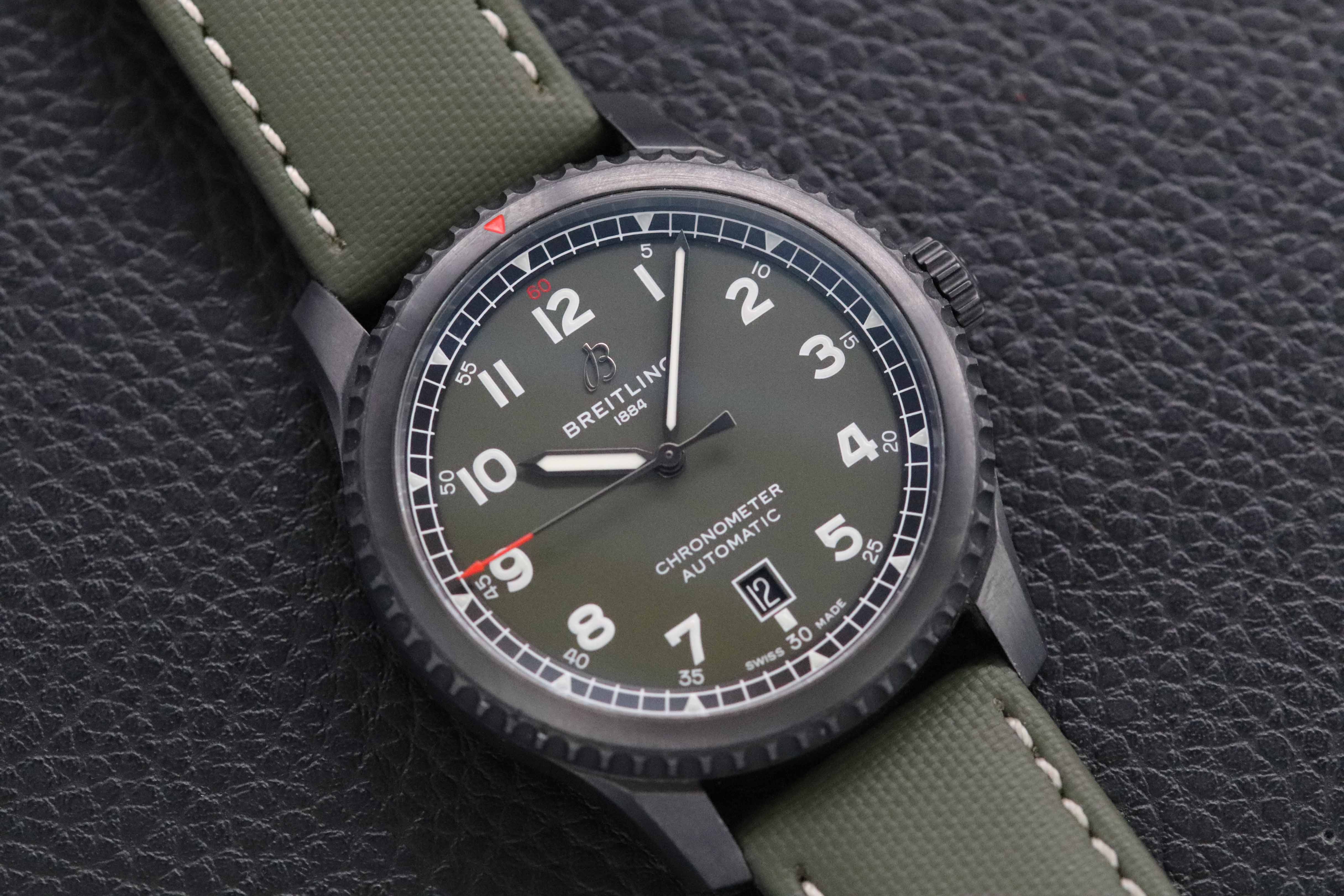 Breitling Aviator 8 Green A17315 Papers 2021