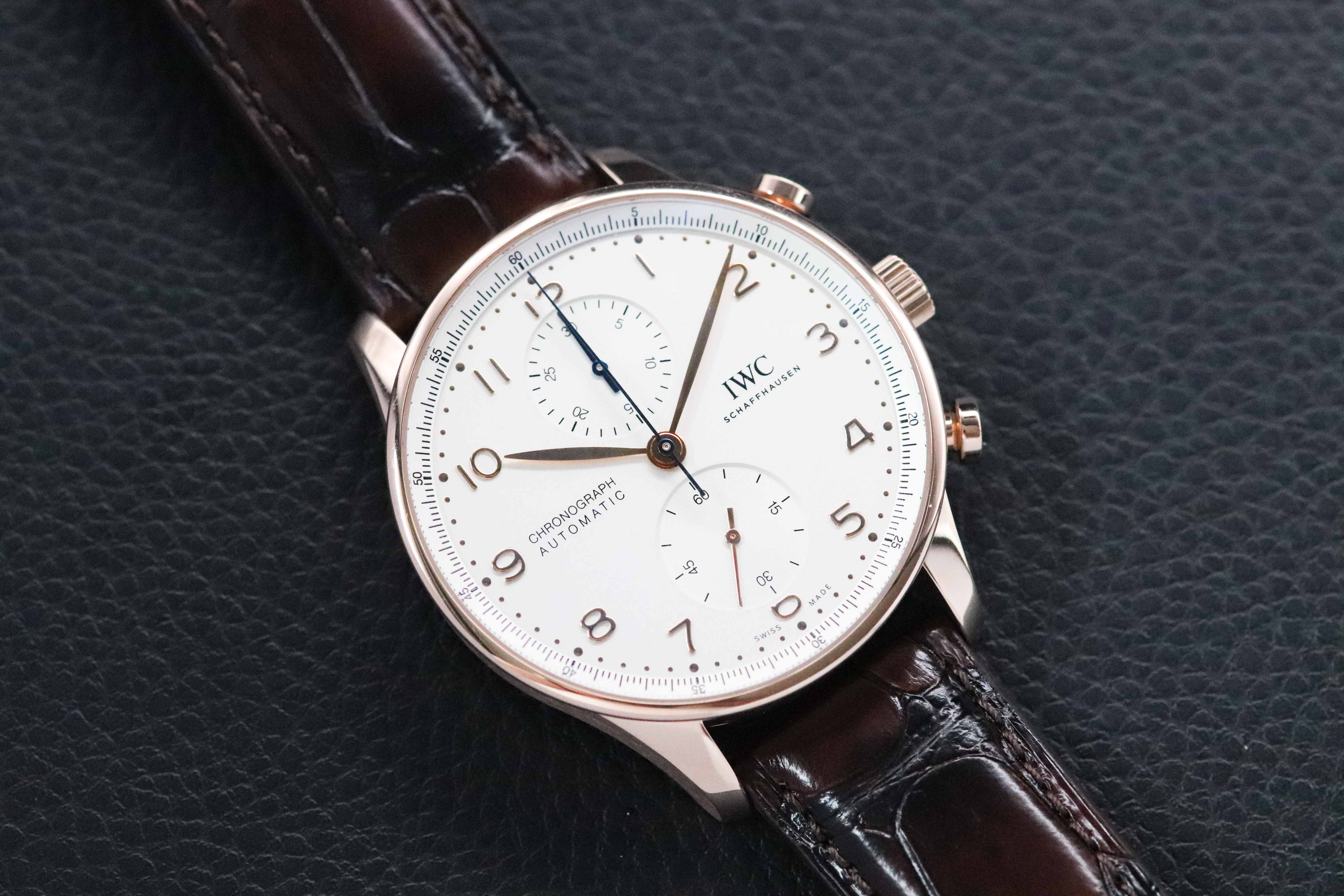 IWC Portugieser Chronograph Rosegold Fullset 2025 Box+Papers