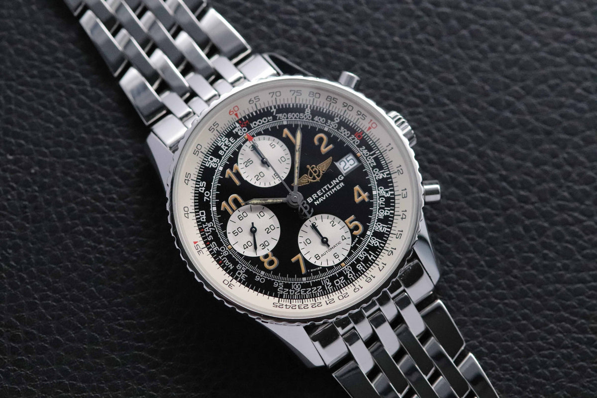 Breitling Old Navitimer II A13022.1 Black Dial 1996 Box