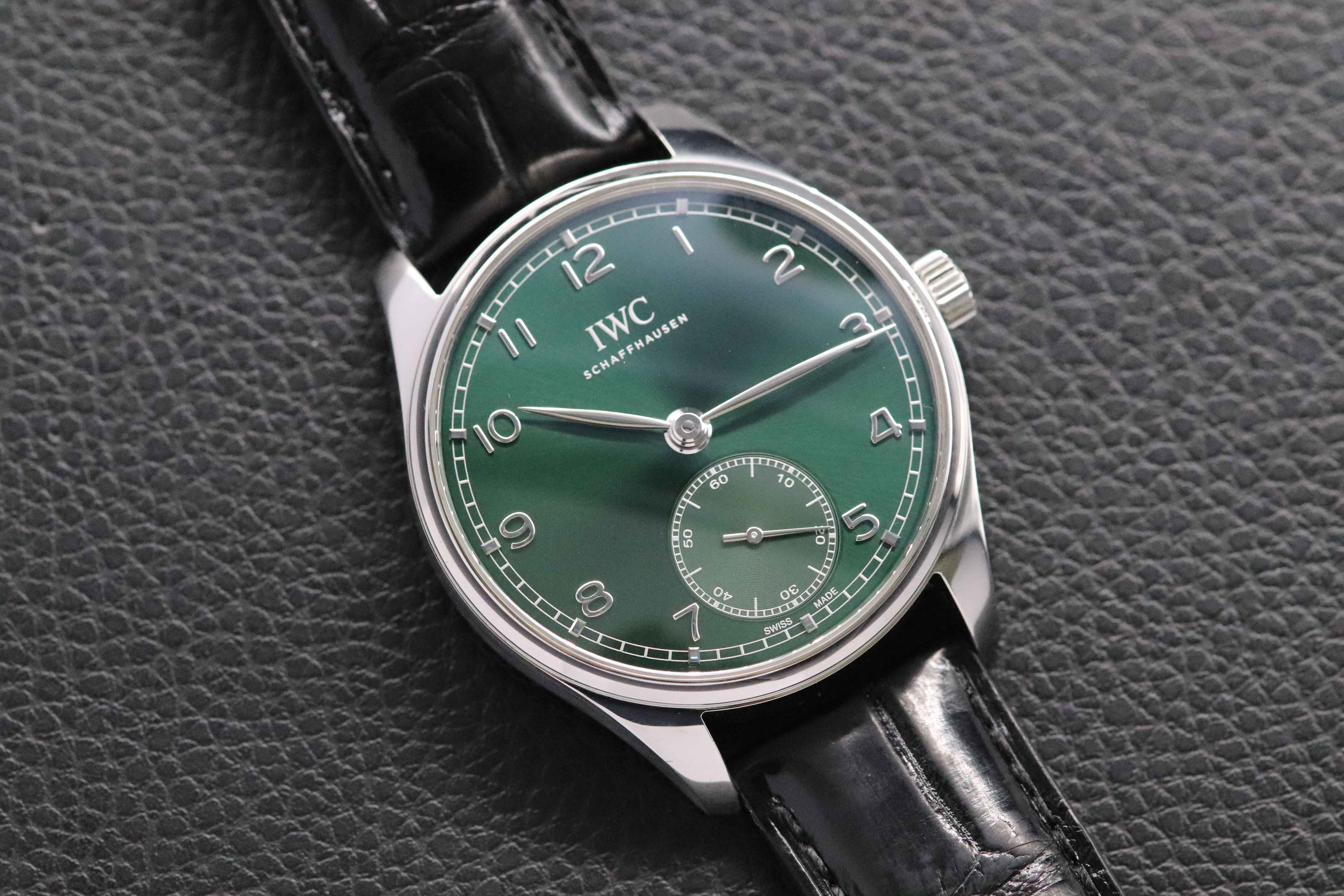 IWC Portoghese Automatico 40 IW358310 Quadrante verde Set completo 2023 Scatola + documenti