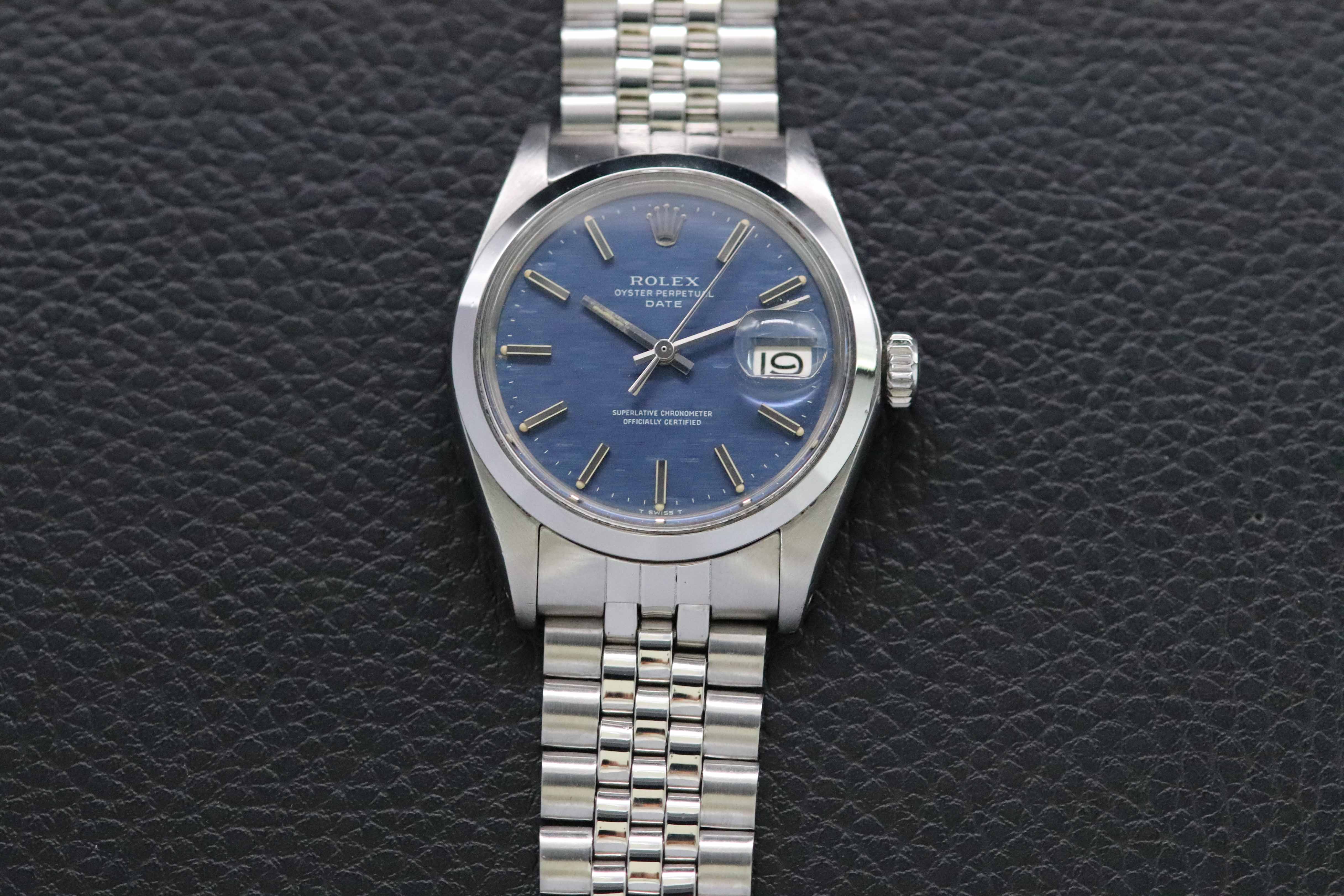 Rolex Date 1500 Blue Dial 1971