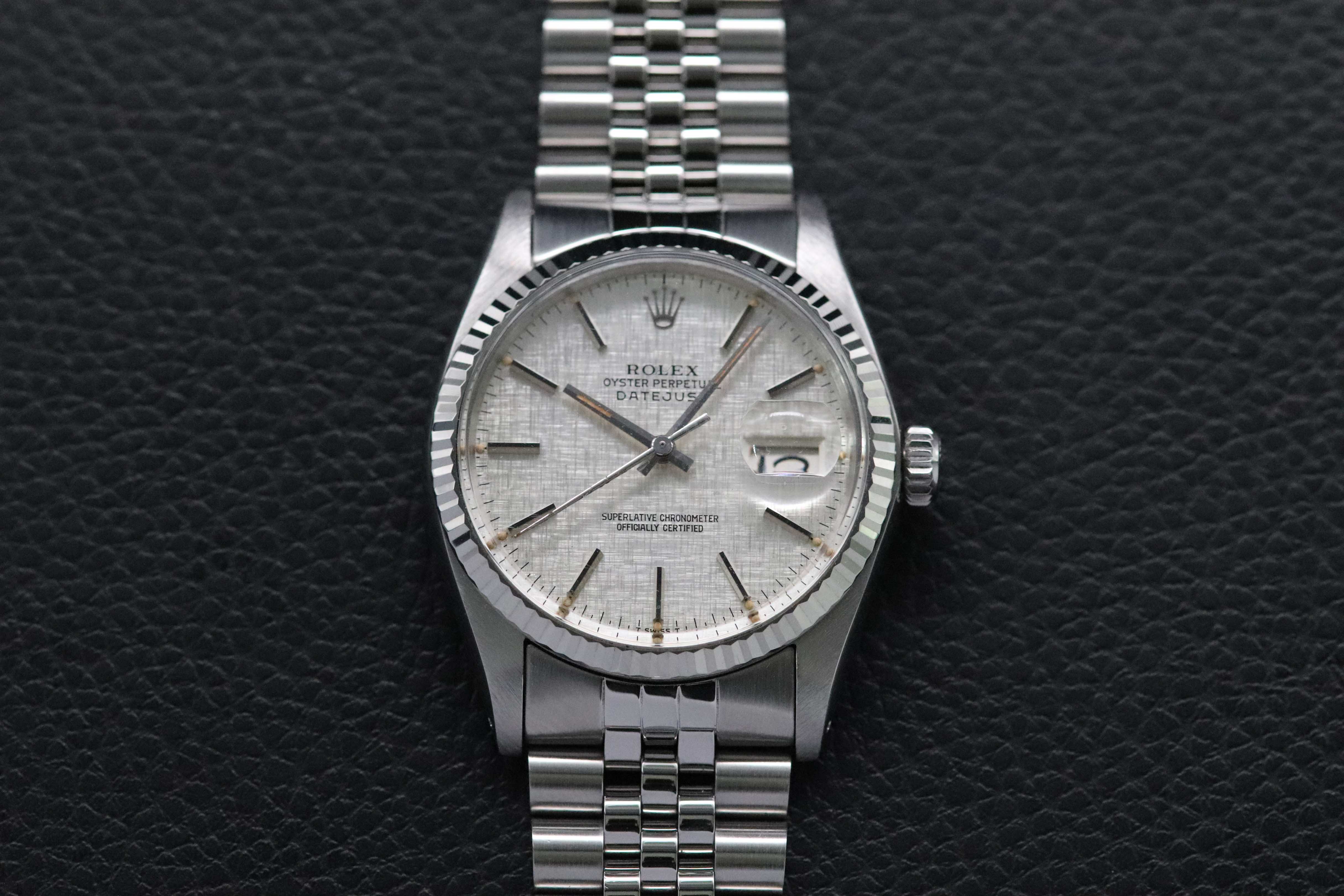 Rolex Datejust 16014 Silver Linen Dial 1979