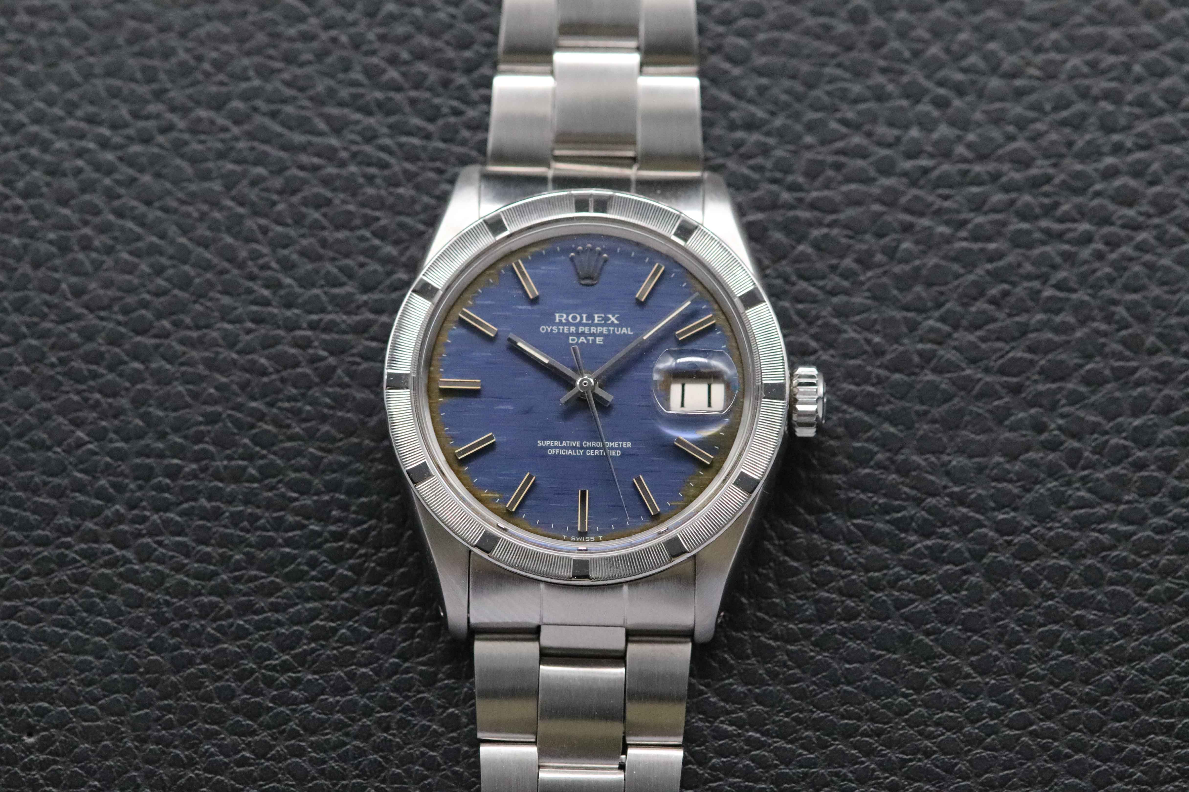 Rolex Date 1501, cadran bleu, 1970