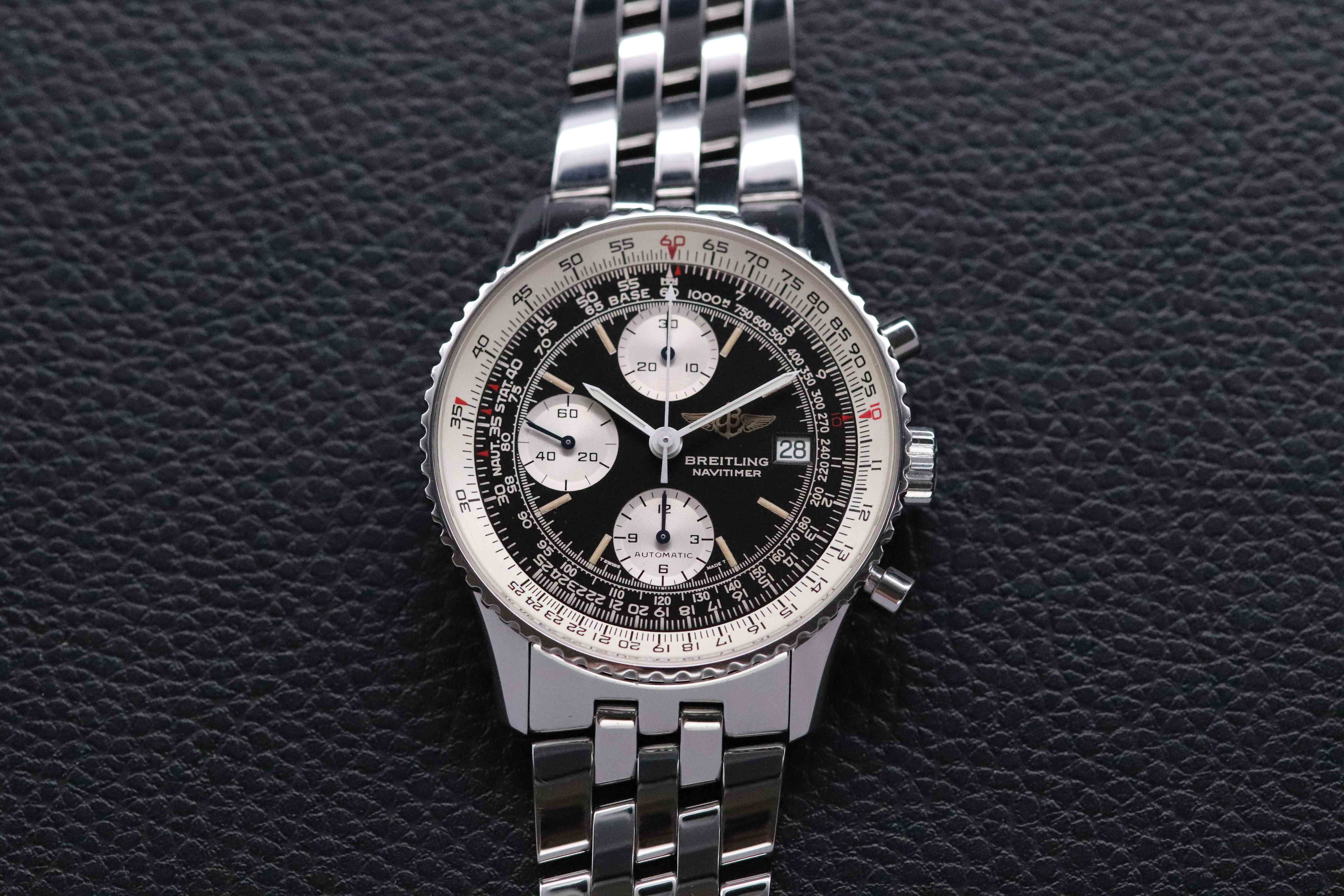 Breitling Old Navitimer A13022 Chronograph Black Dial 1999