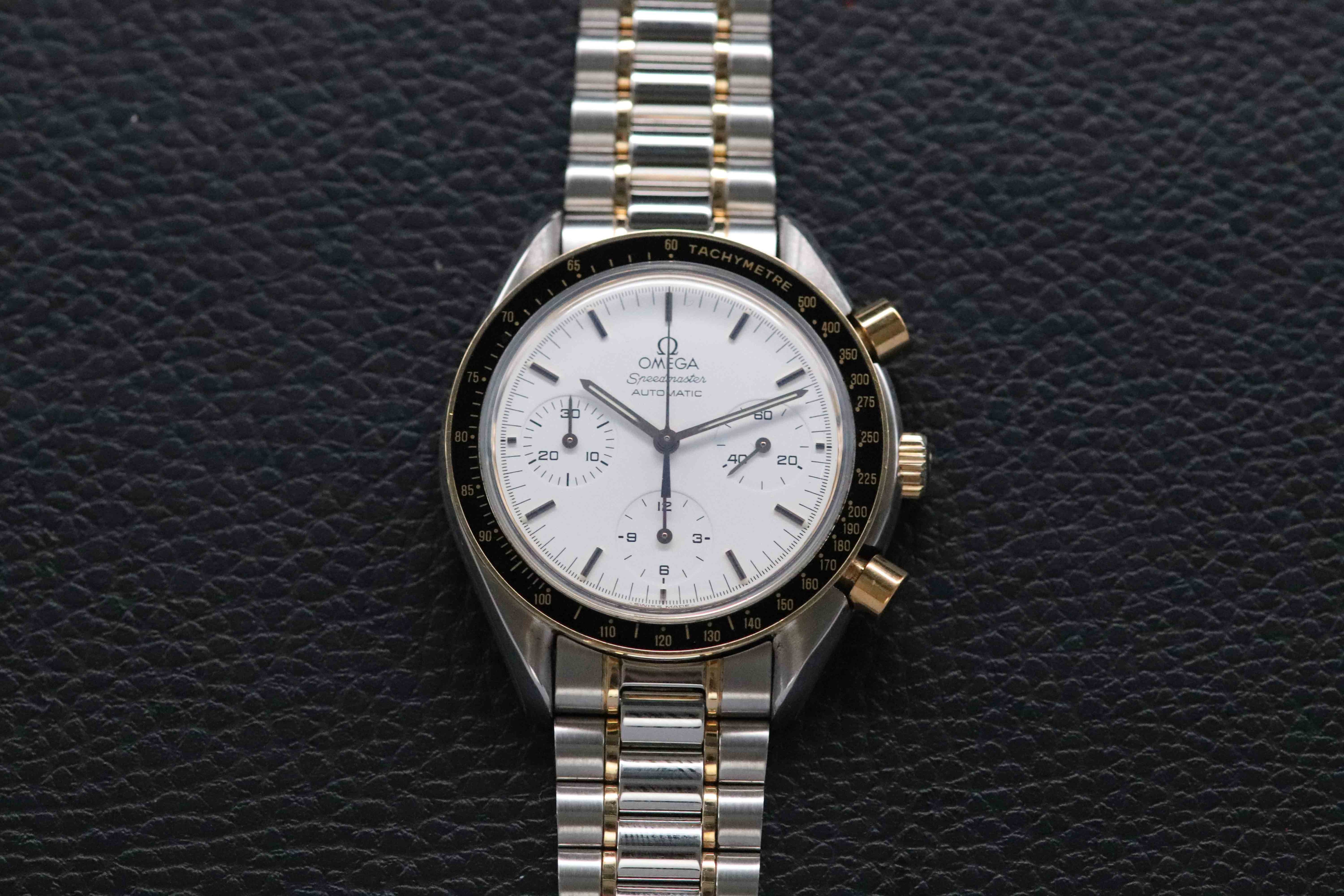 Omega Speedmaster Reduced 3310.20 Albino Gold 1996 Papers