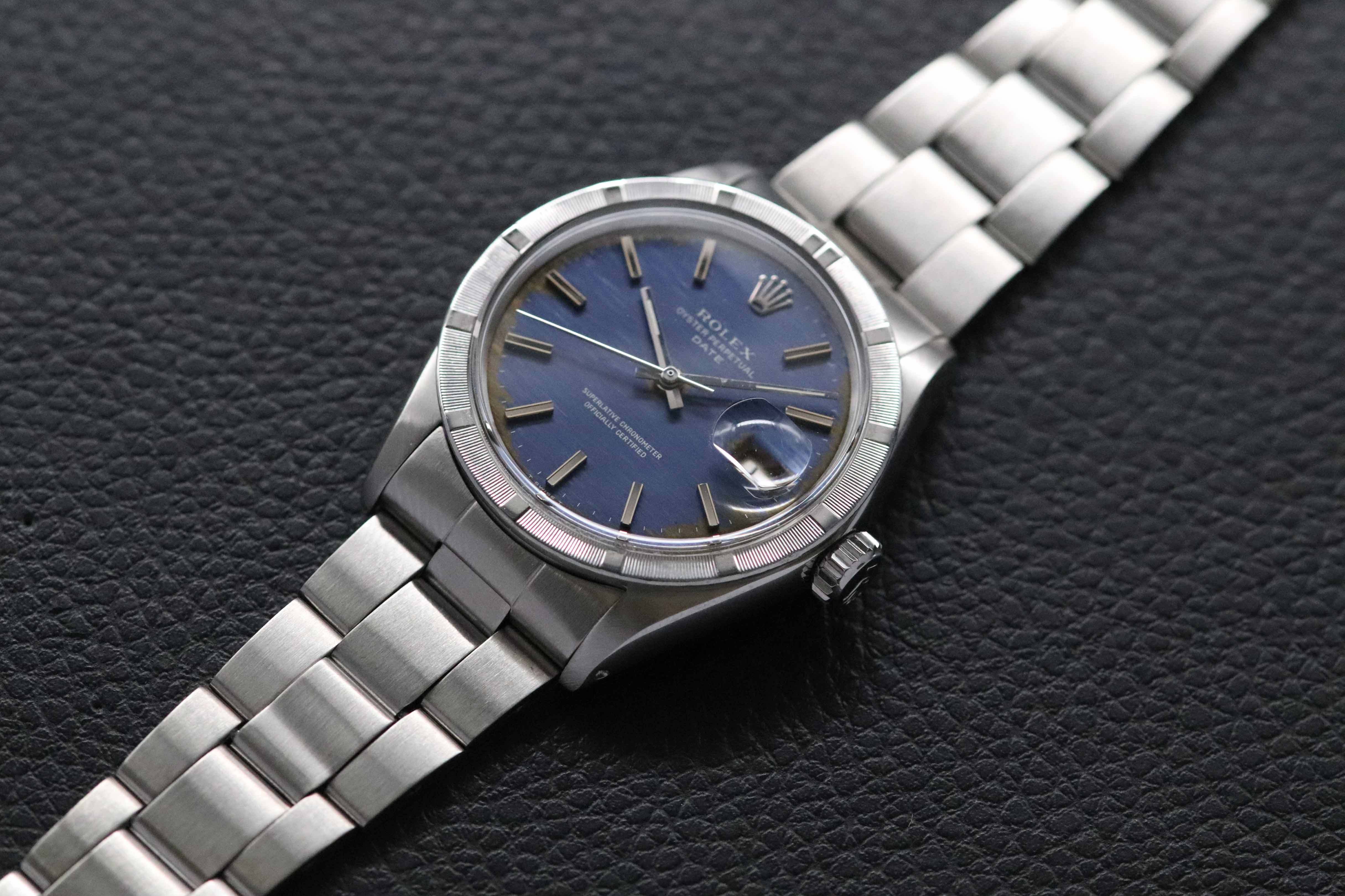 Rolex Date 1501, cadran bleu, 1970