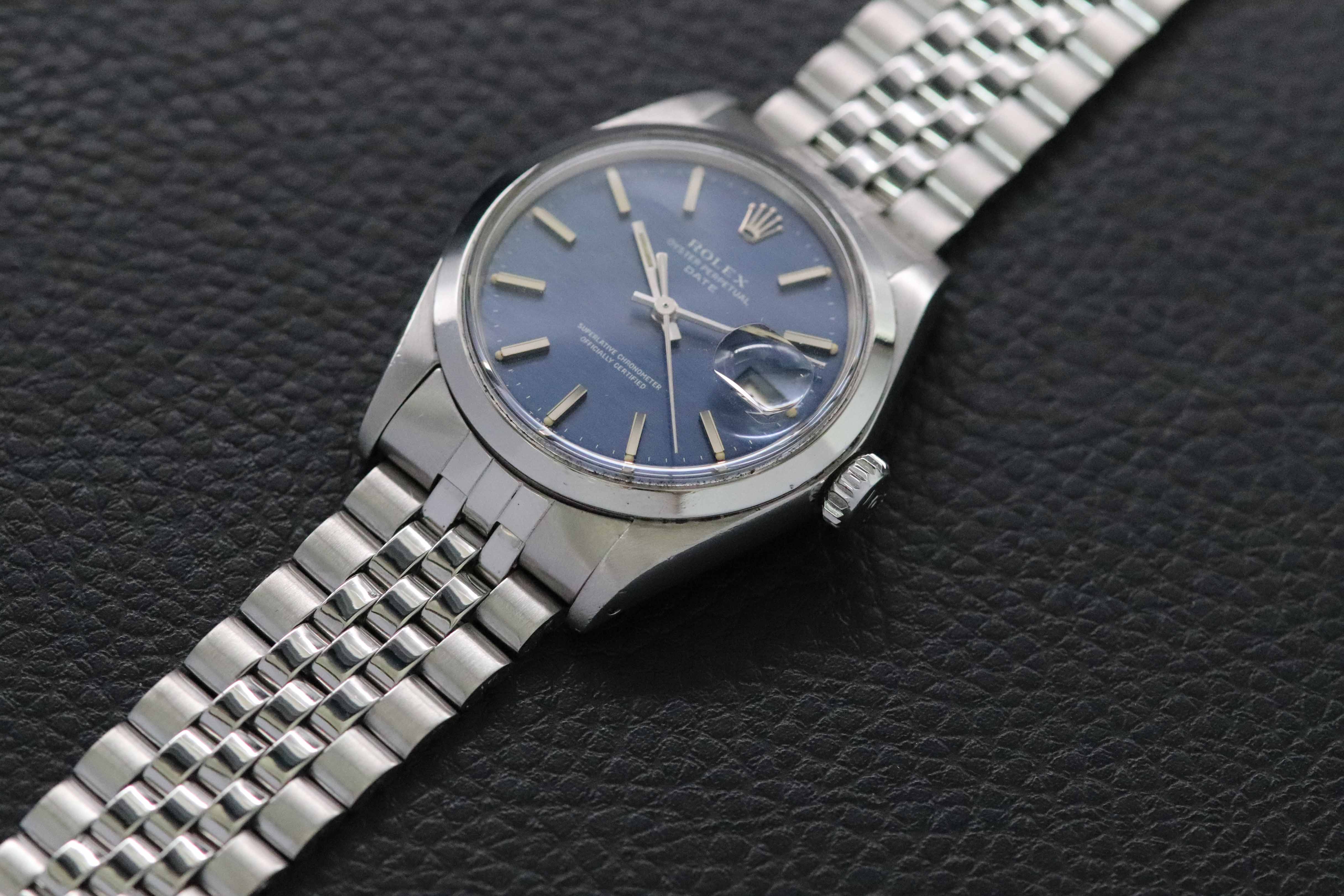 Rolex Date 1500 Blue Dial 1971