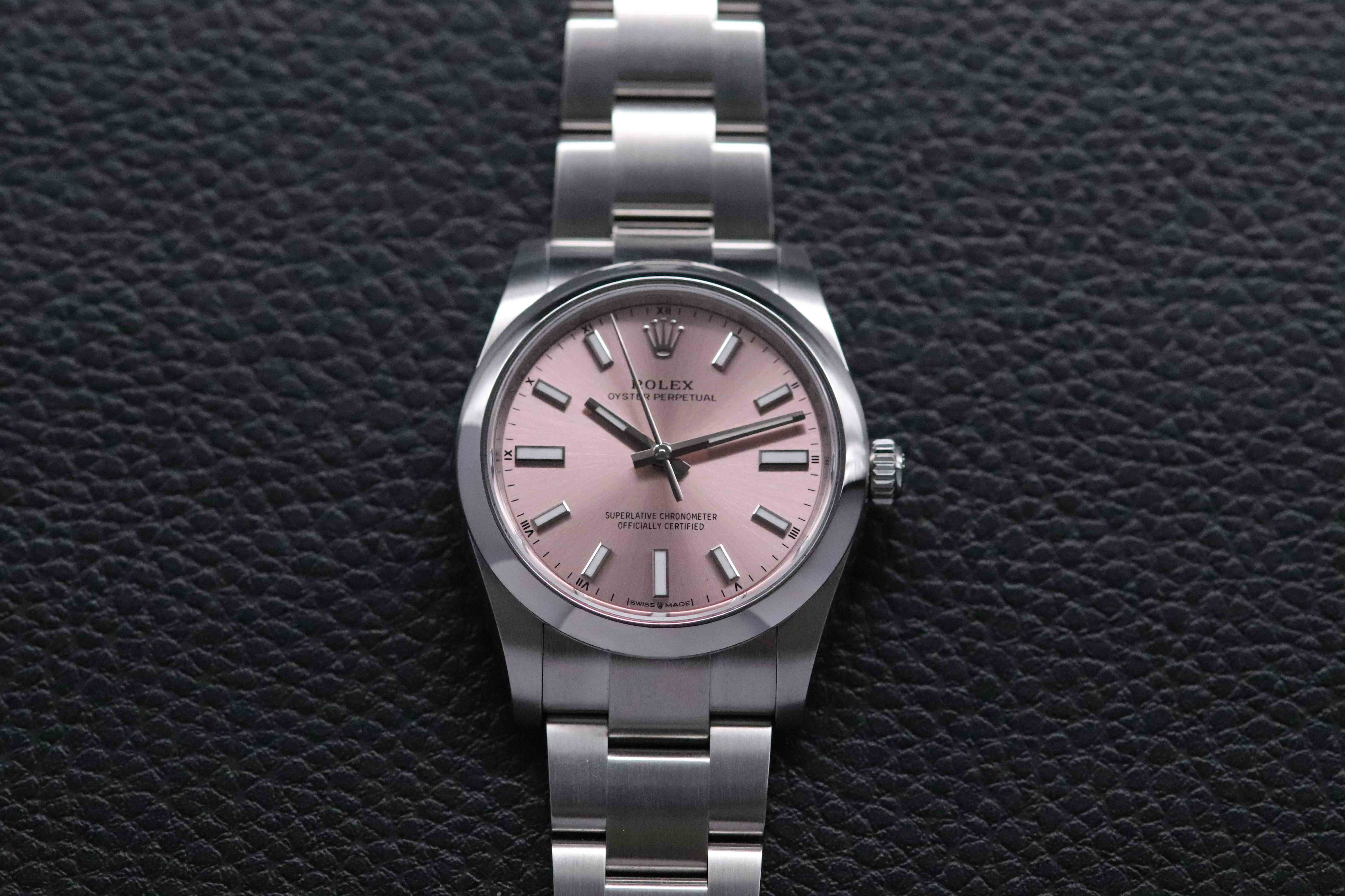 Rolex Oyster Perpetual 124200 Pink Fullset 2025 Box+Papers