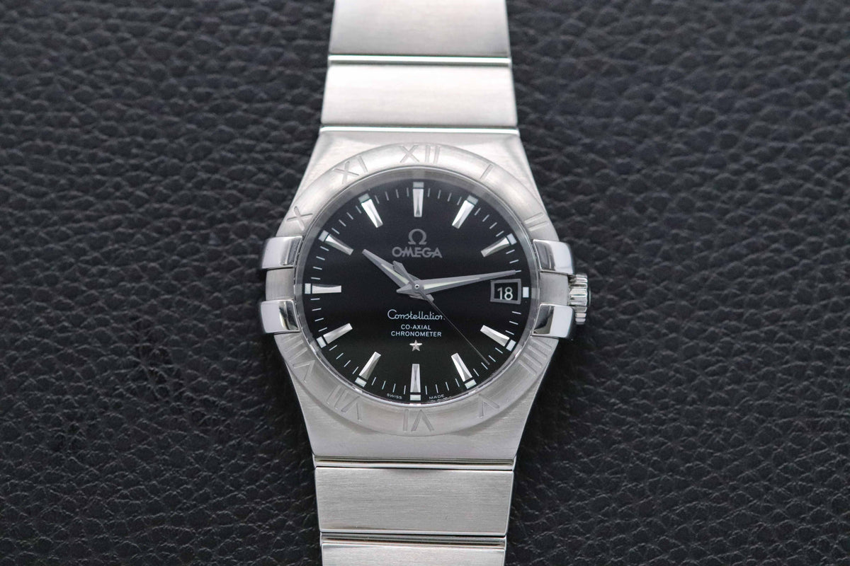 Omega Constellation 123.10.35.20.01.001 Black Dial 2017 Papers