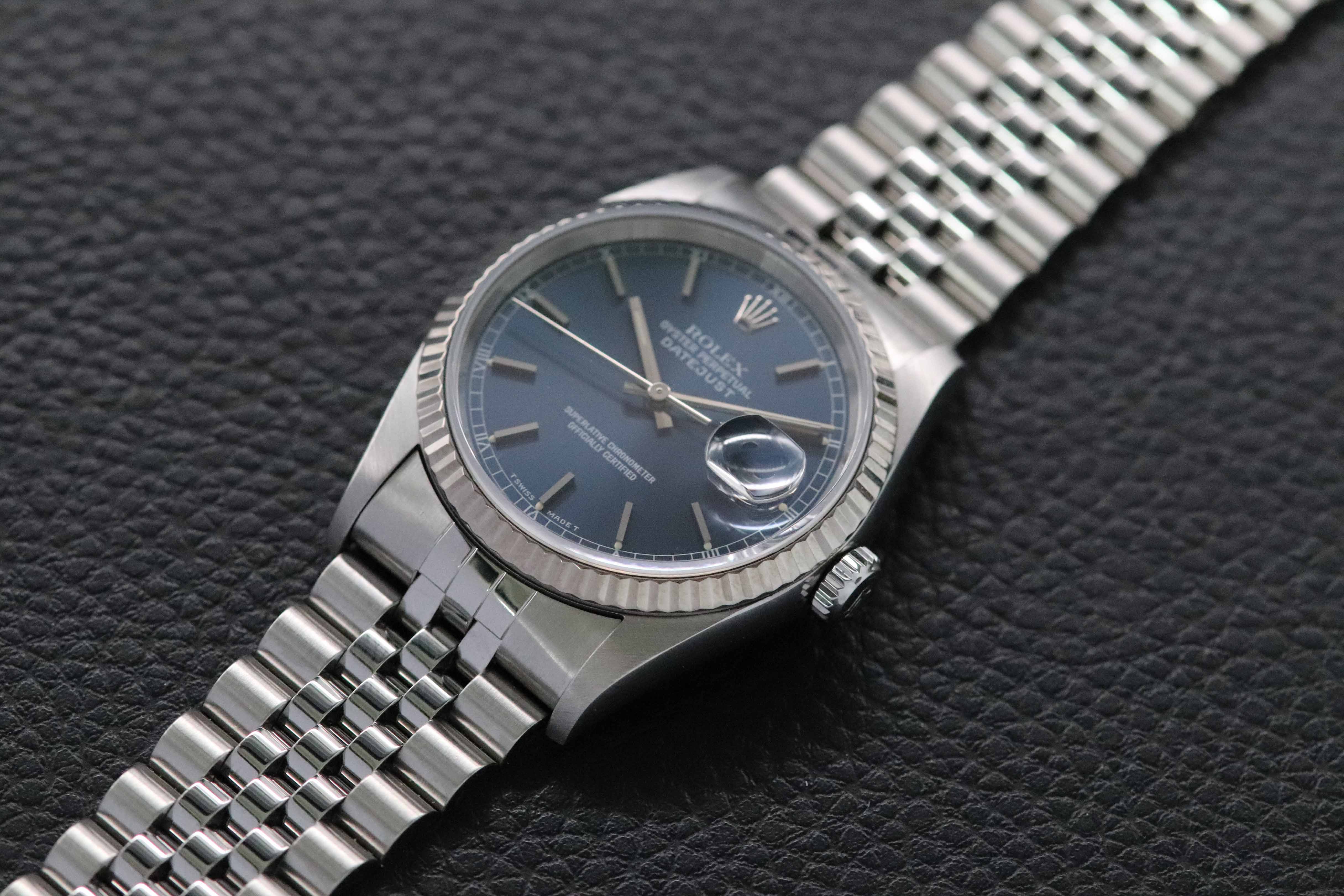Rolex Datejust 16234 Blue Dial Fullset 1998 Box+Papers