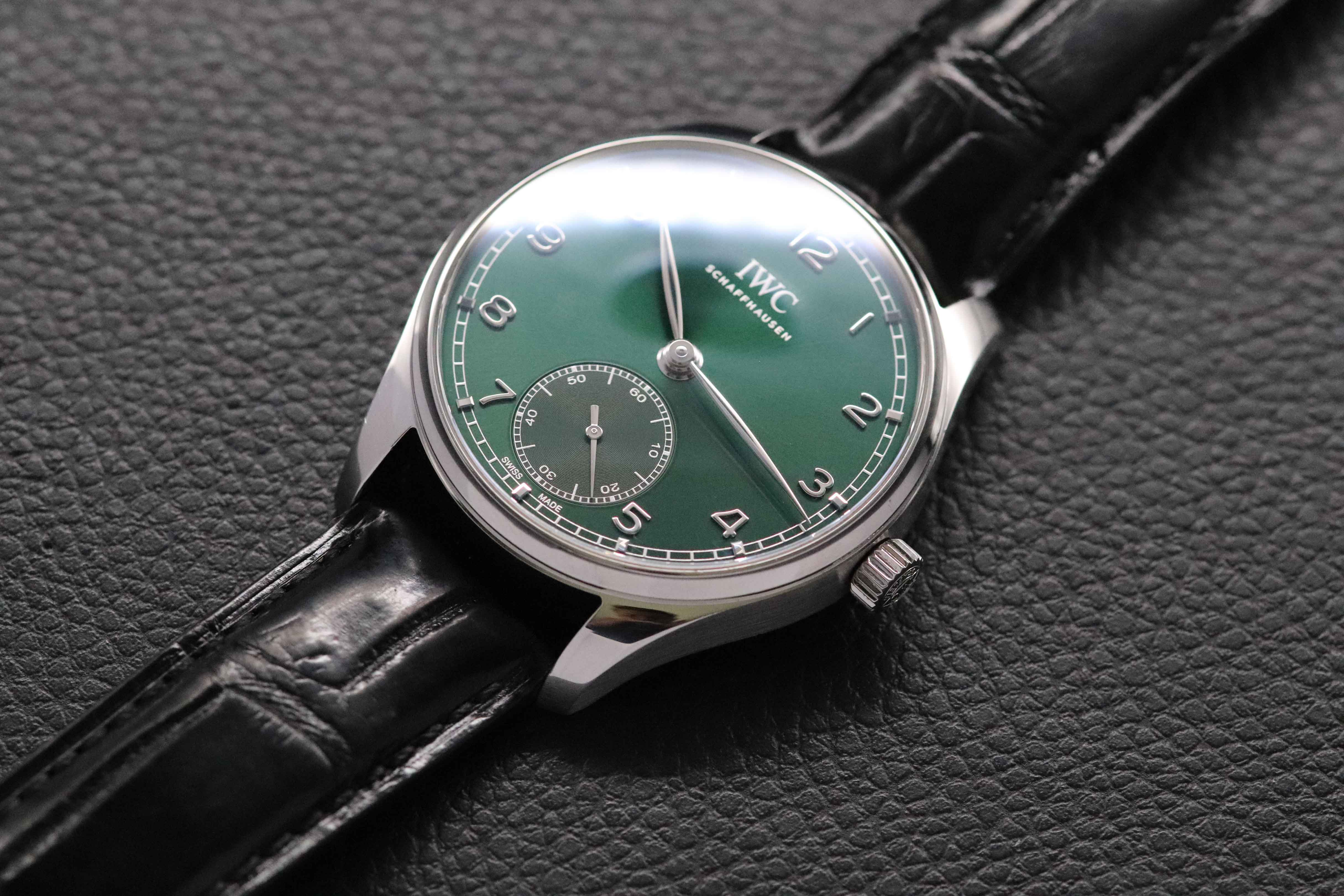 IWC Portoghese Automatico 40 IW358310 Quadrante verde Set completo 2023 Scatola + documenti