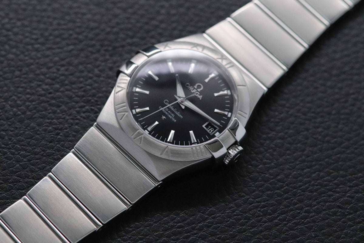 Omega Constellation 123.10.35.20.01.001 Black Dial 2017 Papers