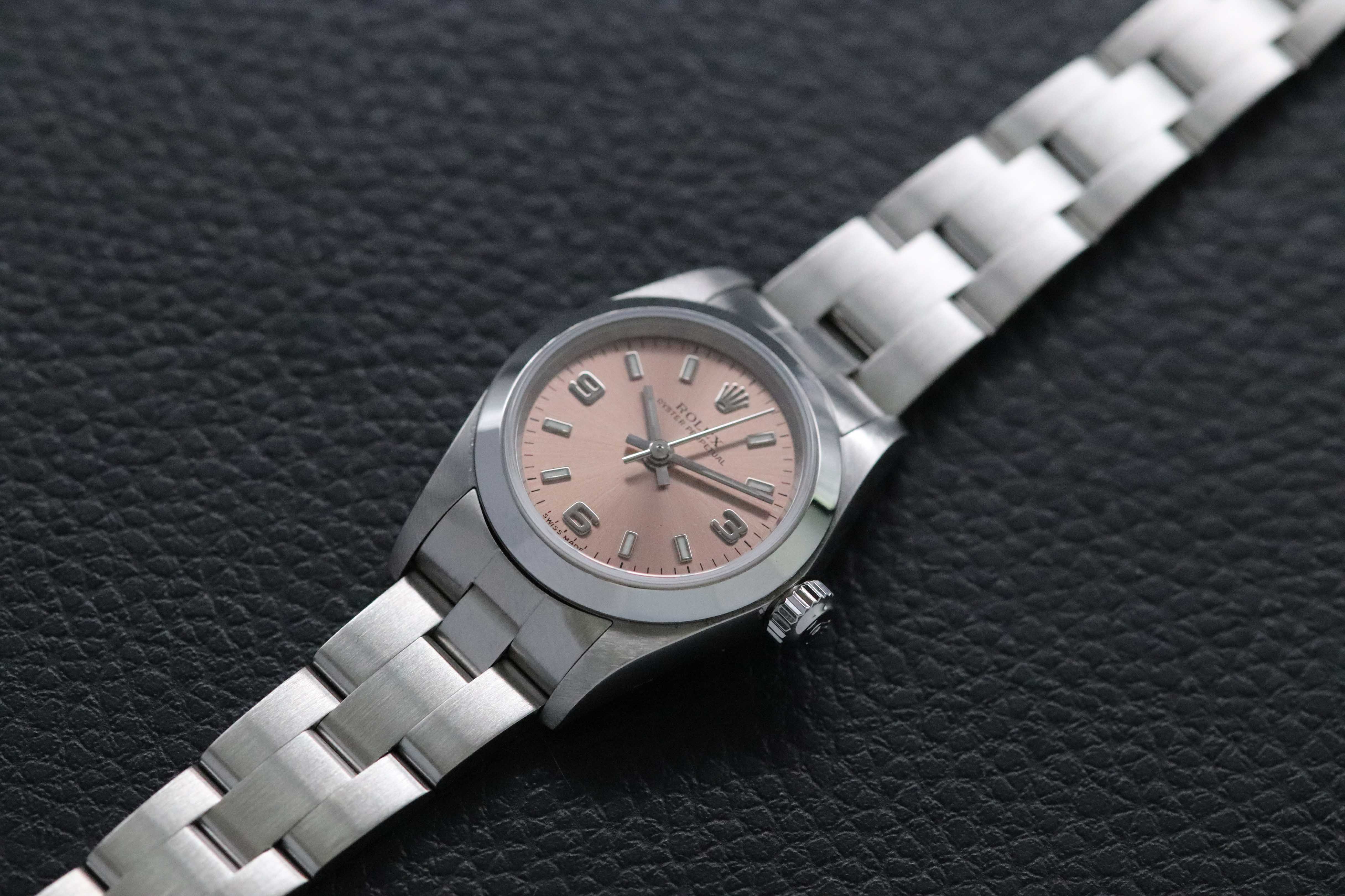 Rolex Oyster Perpetual 76080 Pink Fullset 2003 Box+Papers