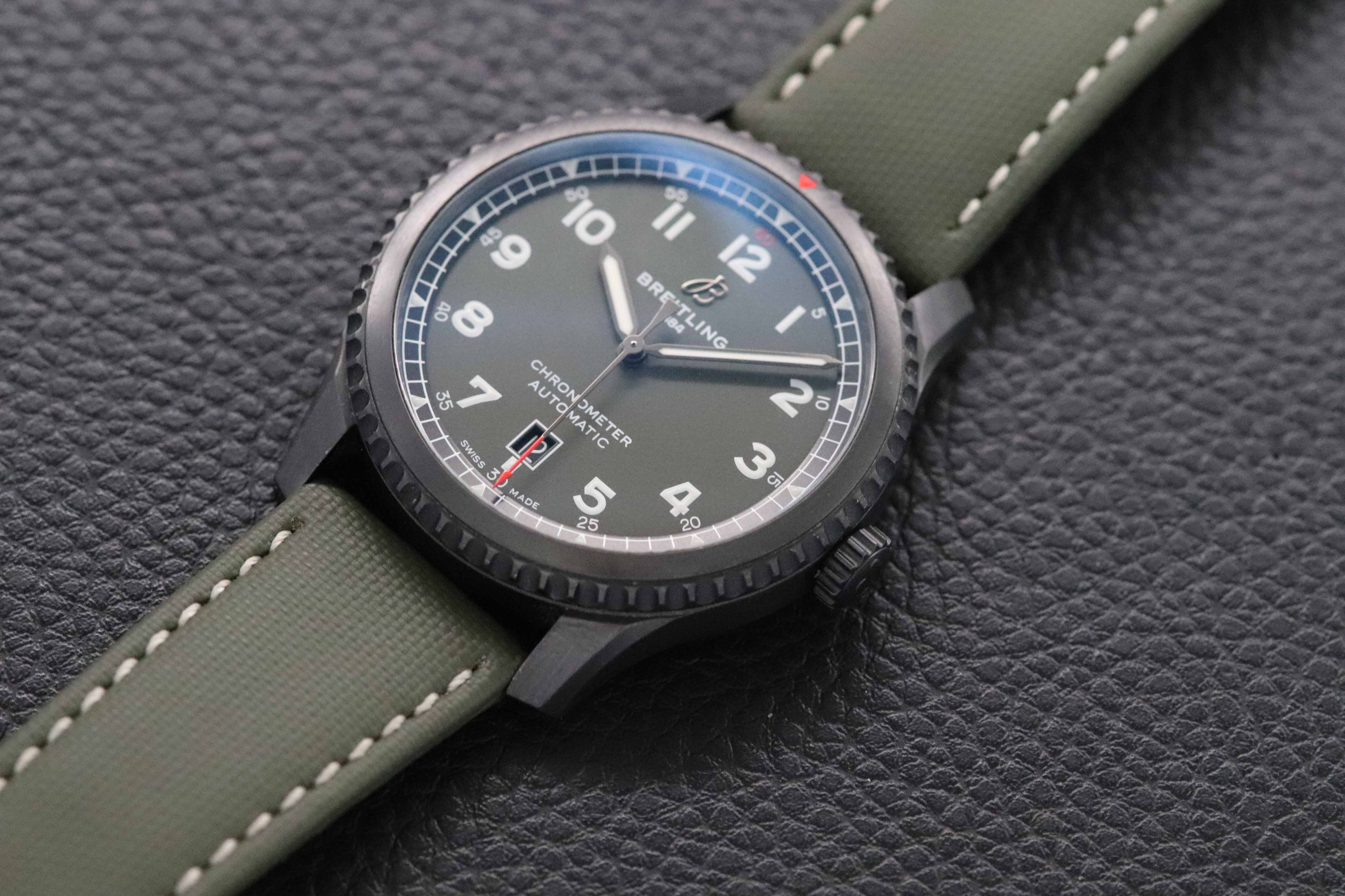 Breitling Aviator 8 Green A17315 Papers 2021