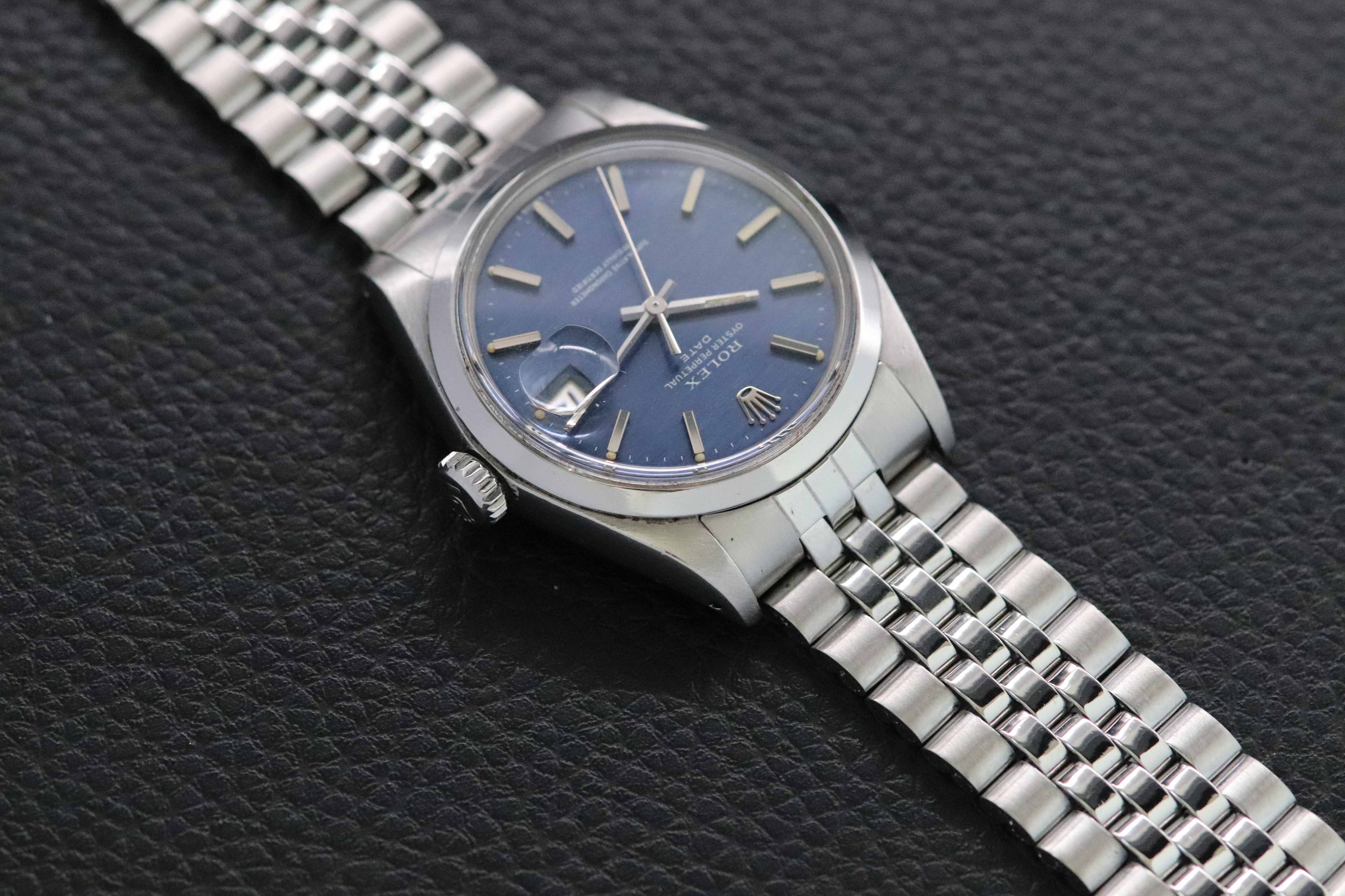 Rolex Date 1500 Blue Dial 1971