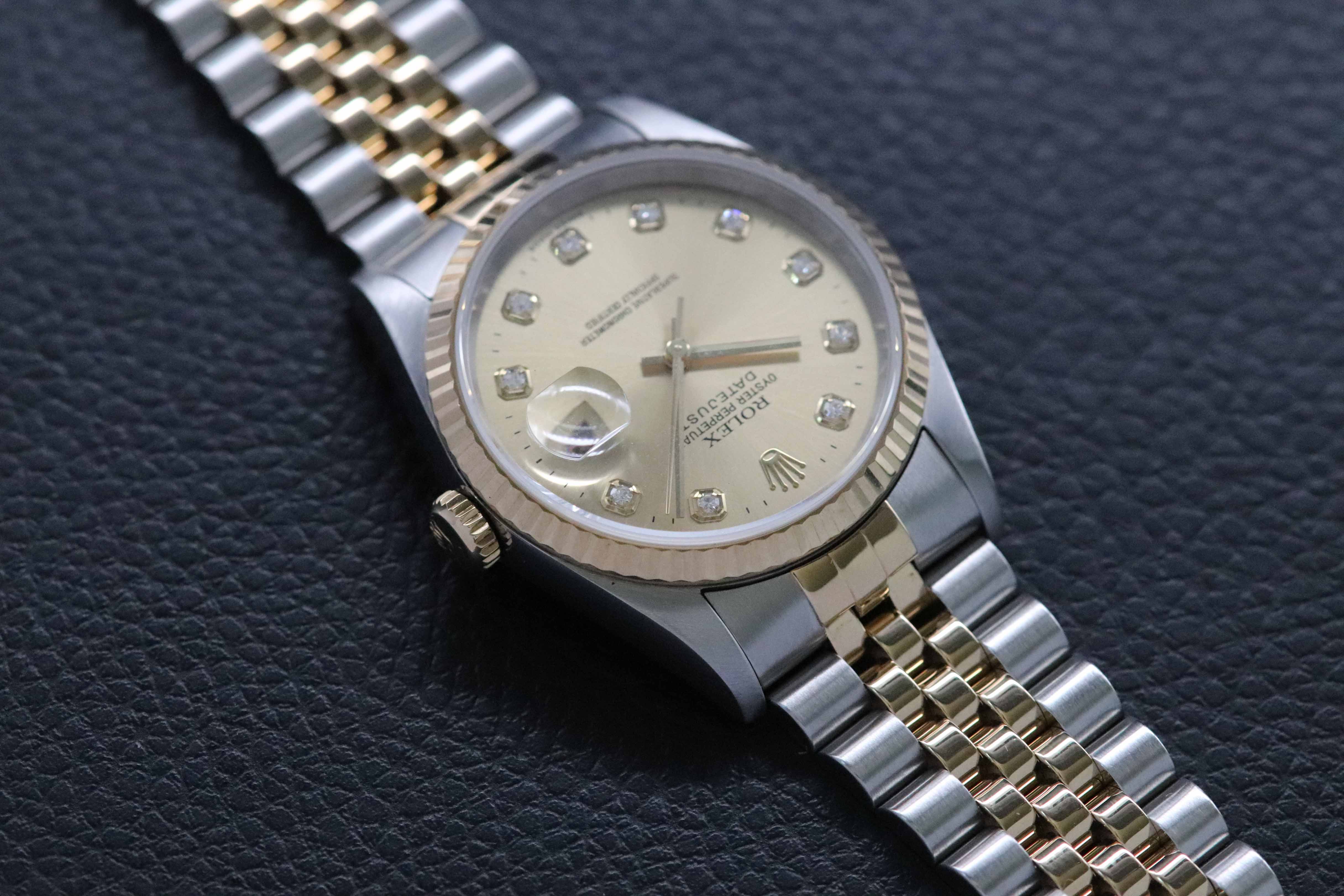 Rolex Datejust 36 16233G Set completo 1997 Scatola + documenti