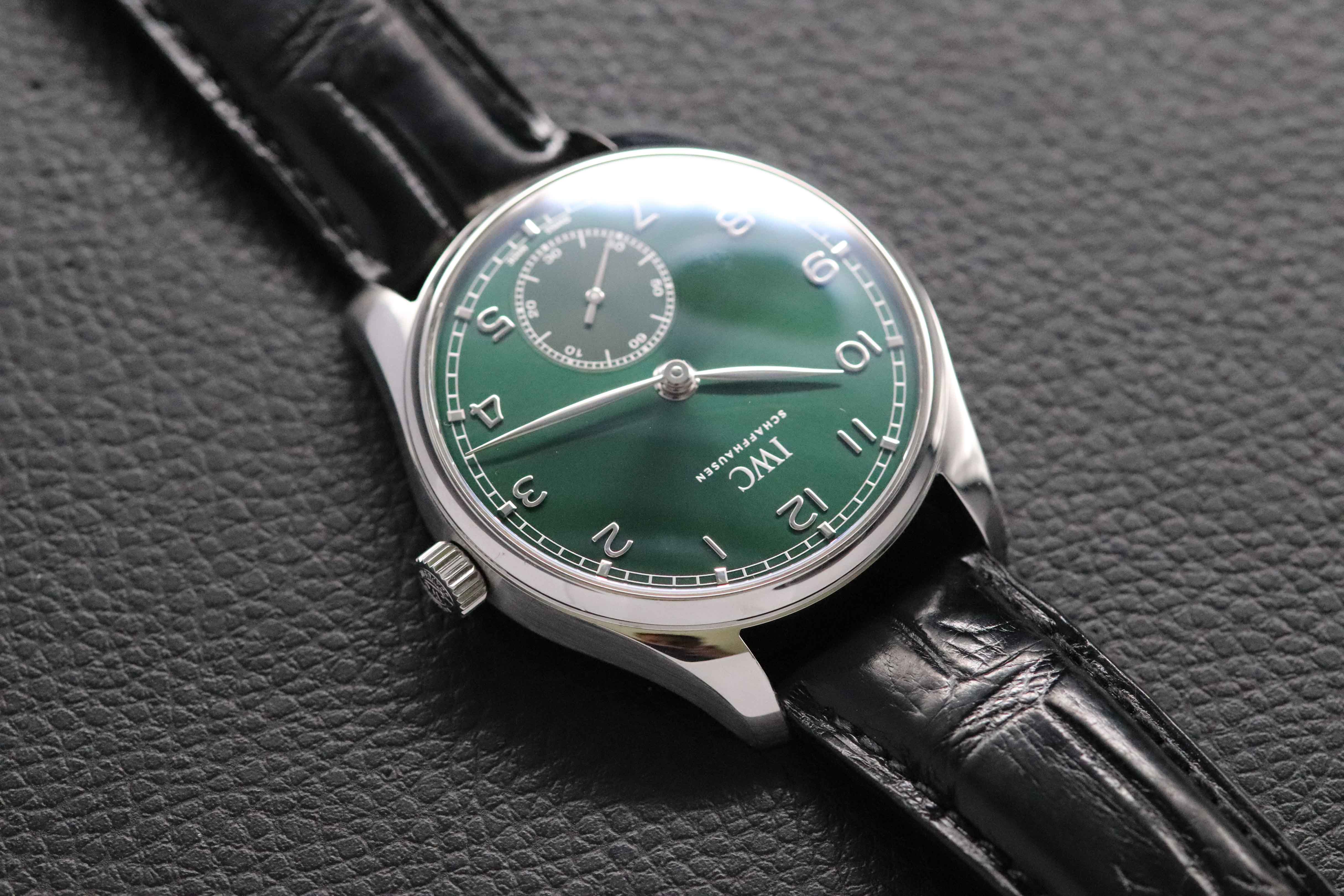 IWC Portoghese Automatico 40 IW358310 Quadrante verde Set completo 2023 Scatola + documenti