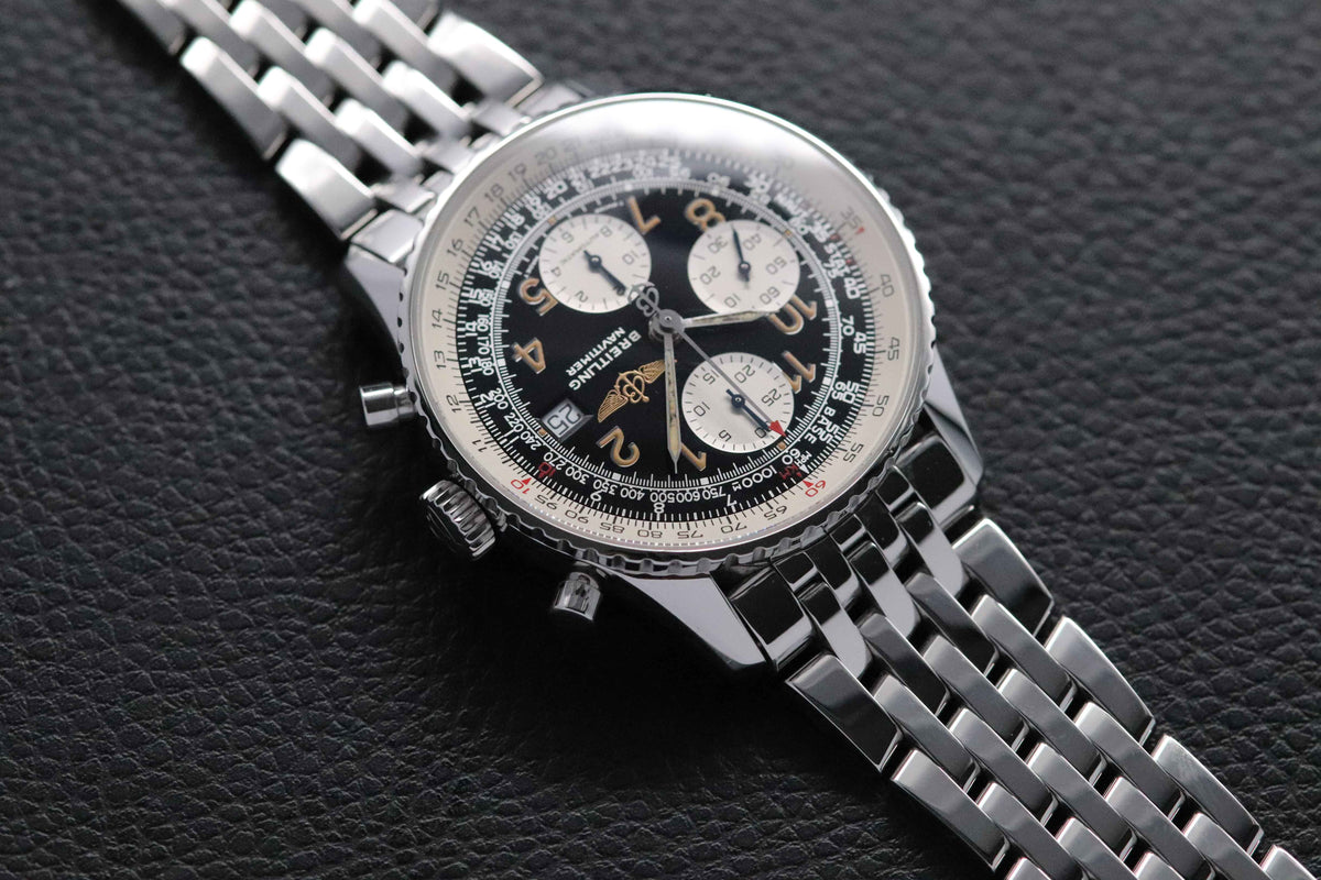 Breitling Old Navitimer II A13022.1 Black Dial 1996 Box