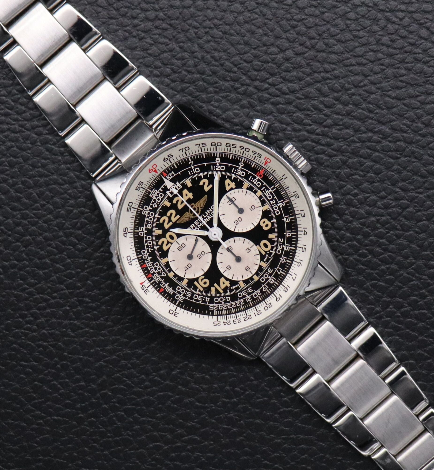 Breitling Navitimer A12019 Cosmonaute 1990 Rare Steel Bracelet